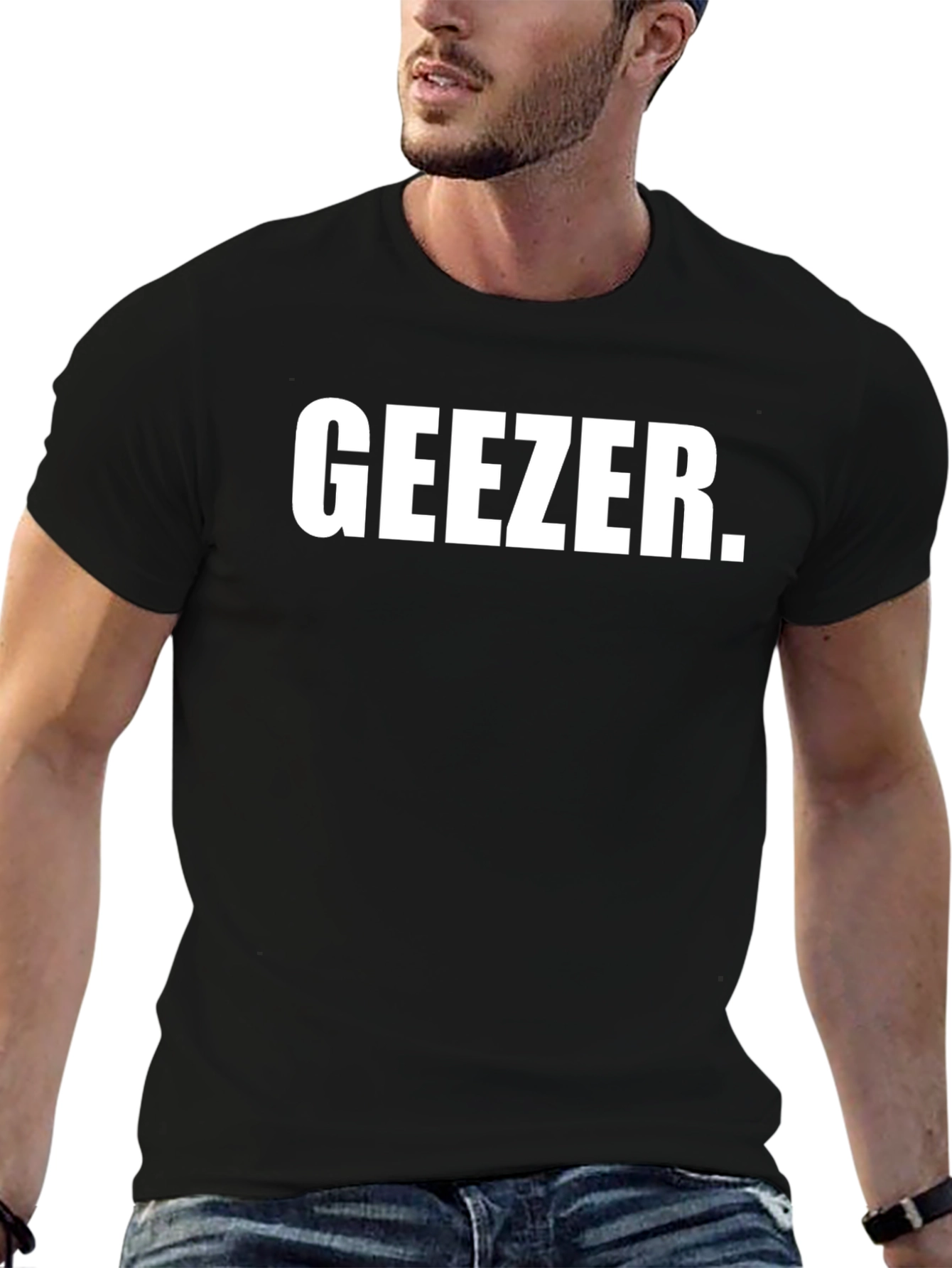 Geezer Graphic Tee - Black Cotton Blend