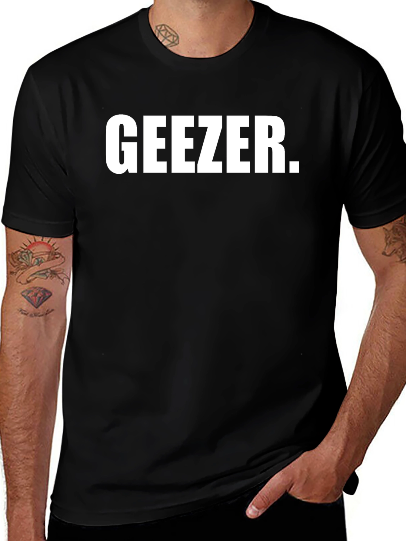 Geezer Graphic Tee - Black Cotton Blend