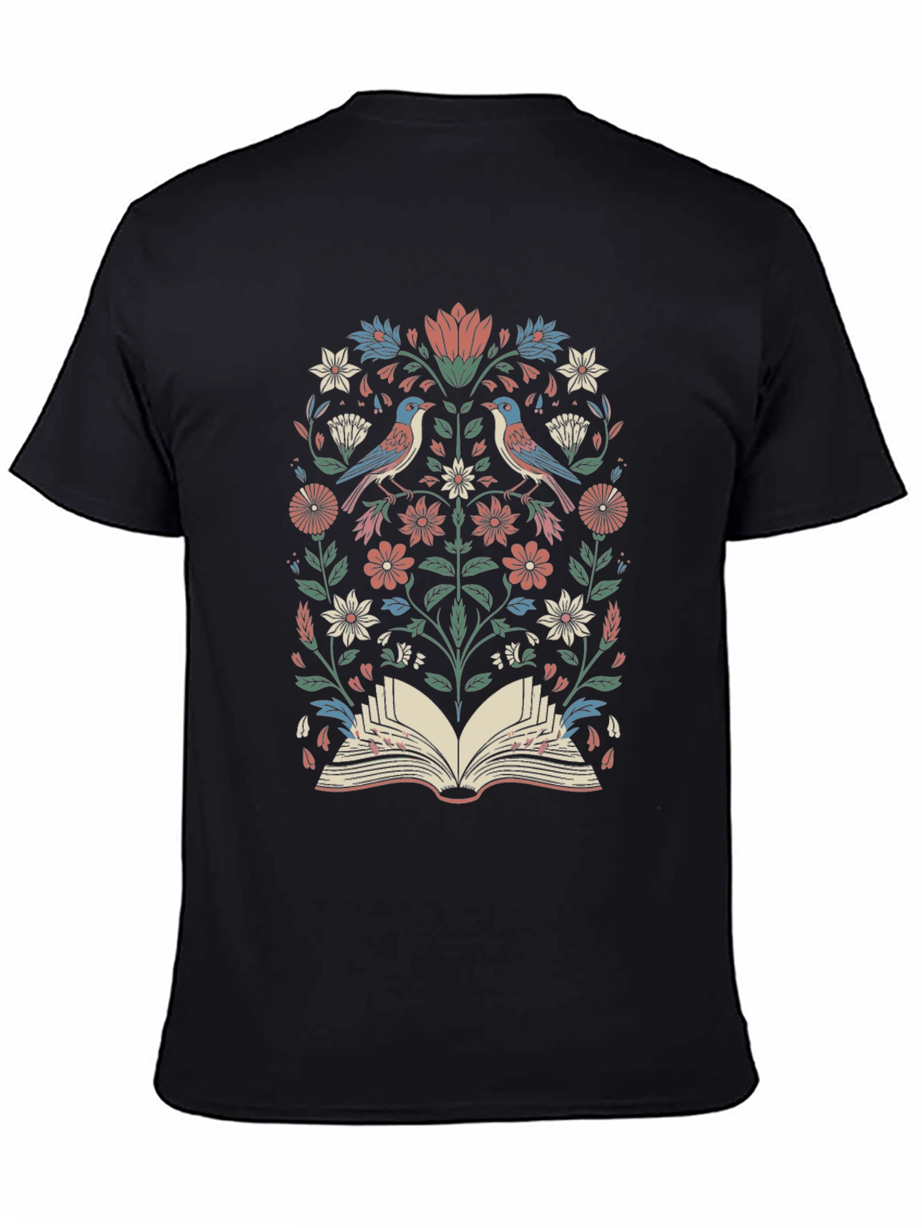 Floral Book T-Shirt: Birds & Blossoms Tee