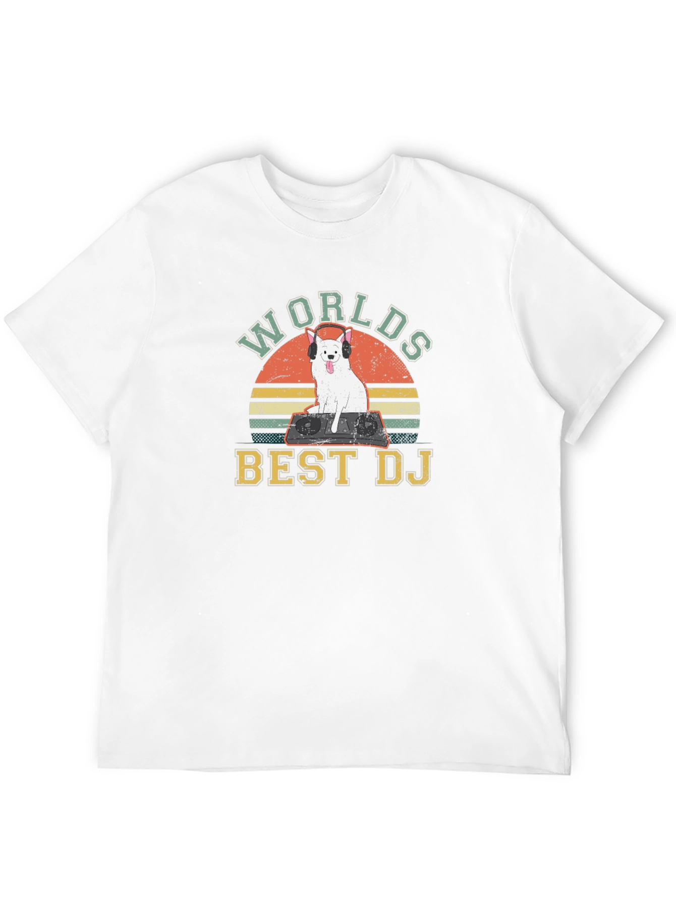 Worlds Best DJ Dog Graphic T-Shirt
