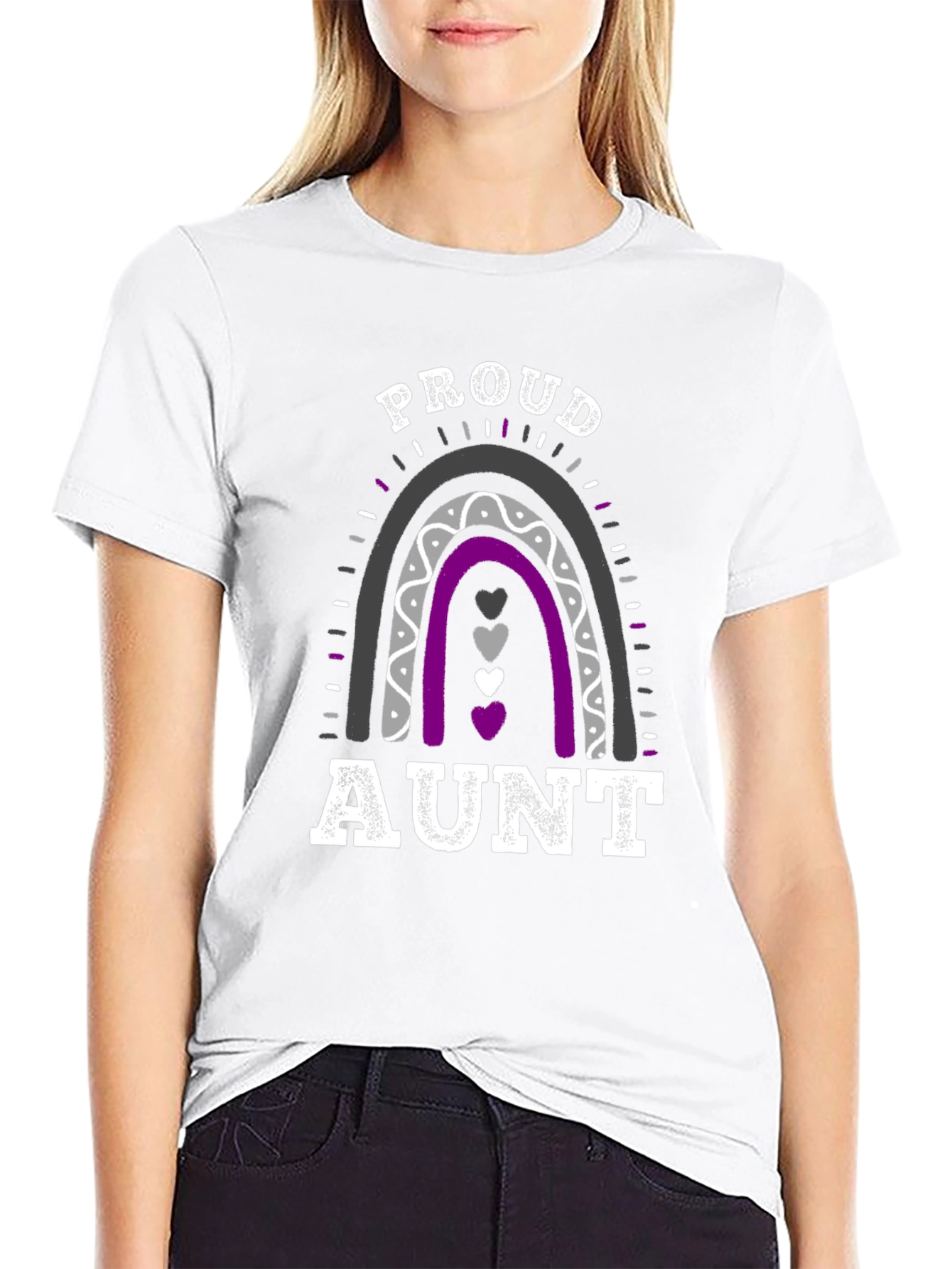Proud Aunt Ace Pride Rainbow T-Shirt