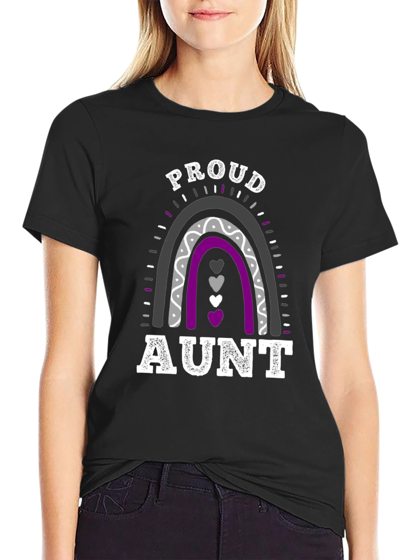 Proud Aunt Ace Pride Rainbow T-Shirt
