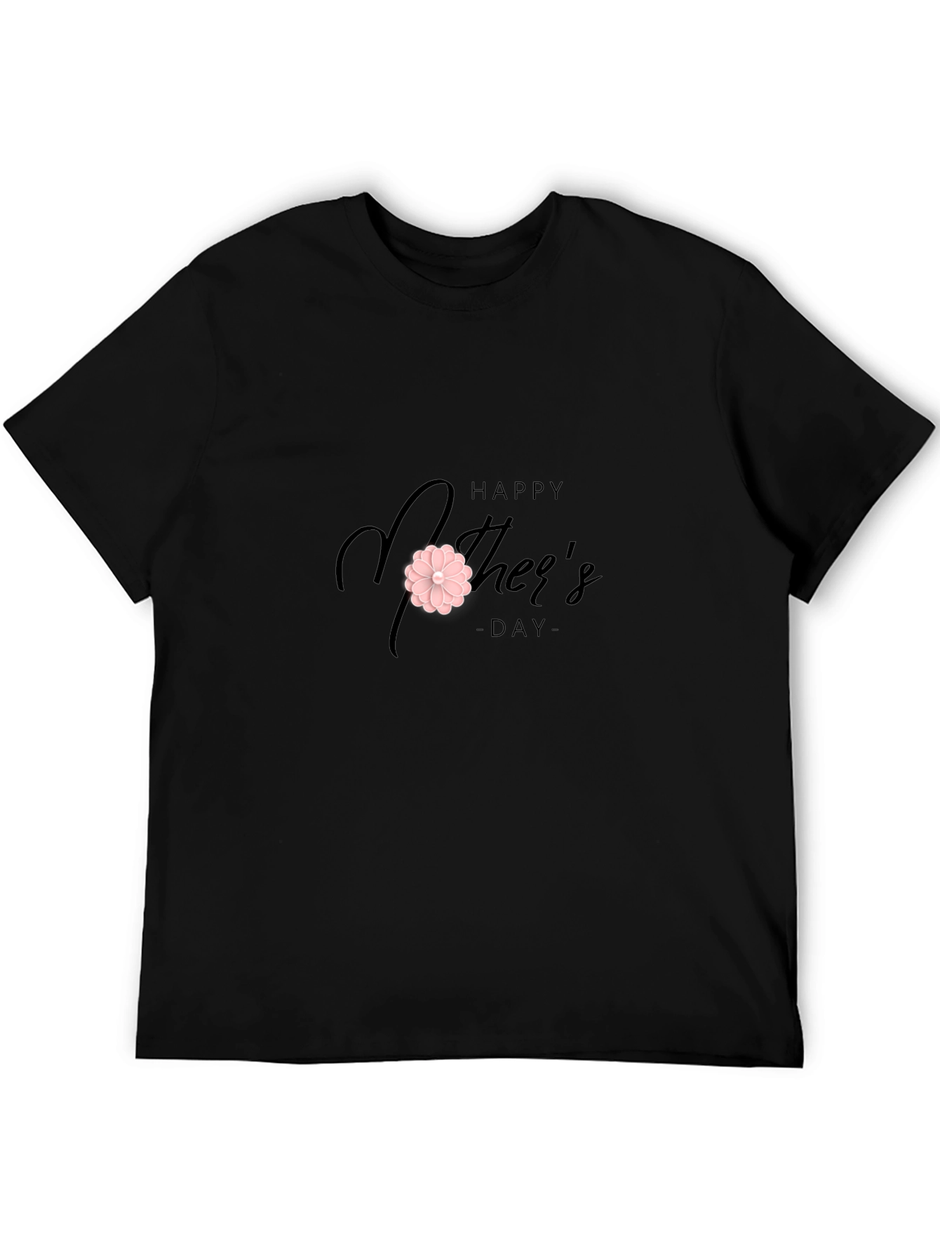 Happy Mothers Day Black Graphic Tee