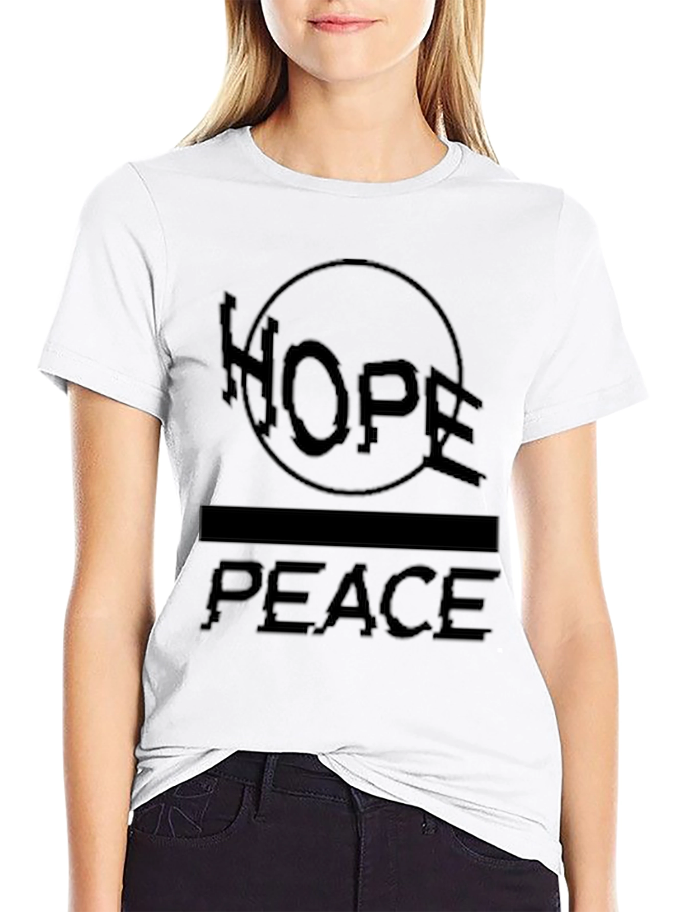 Hope Peace T-Shirt: Black Graphic Tee for Men