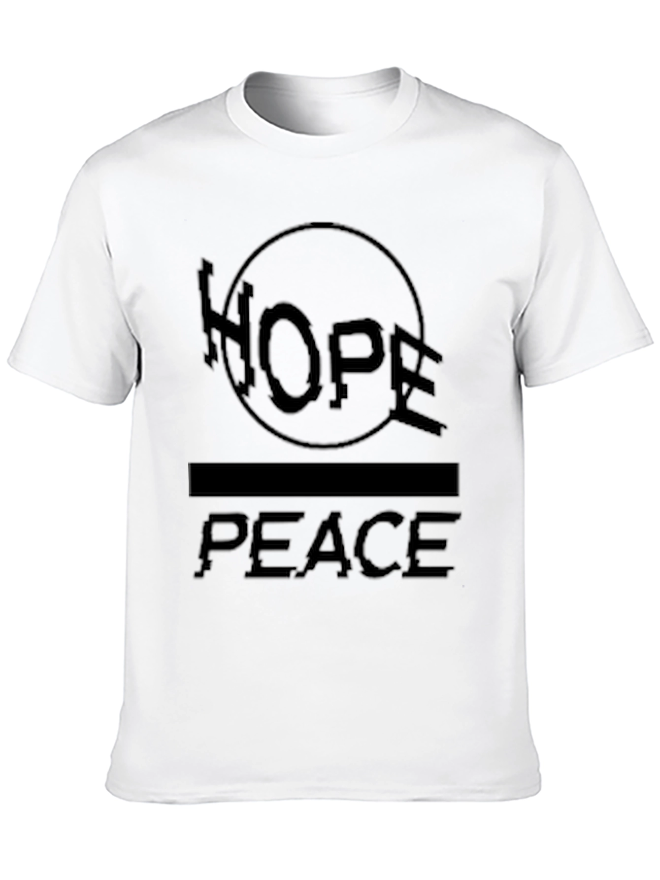 Hope Peace T-Shirt: Black Graphic Tee for Men