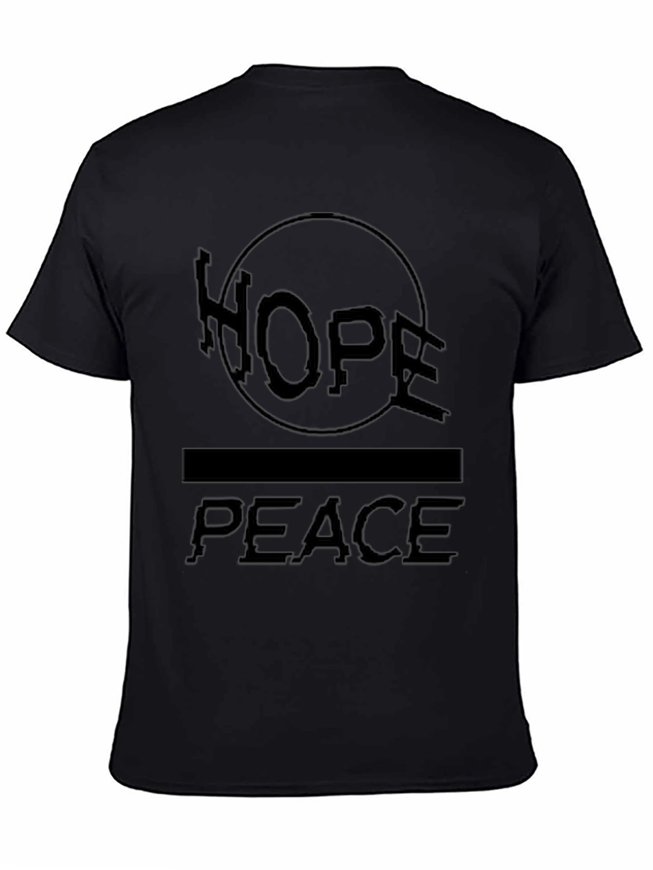 Hope Peace T-Shirt: Black Graphic Tee for Men