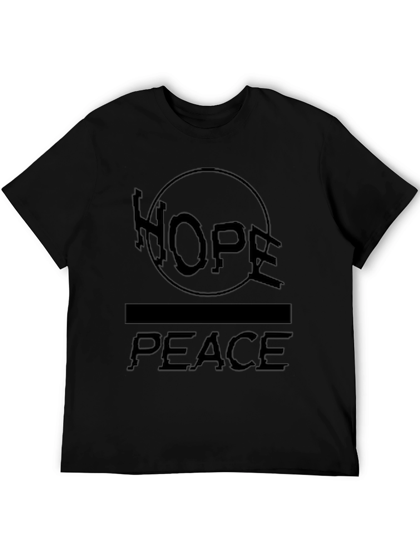 Hope Peace T-Shirt: Black Graphic Tee for Men