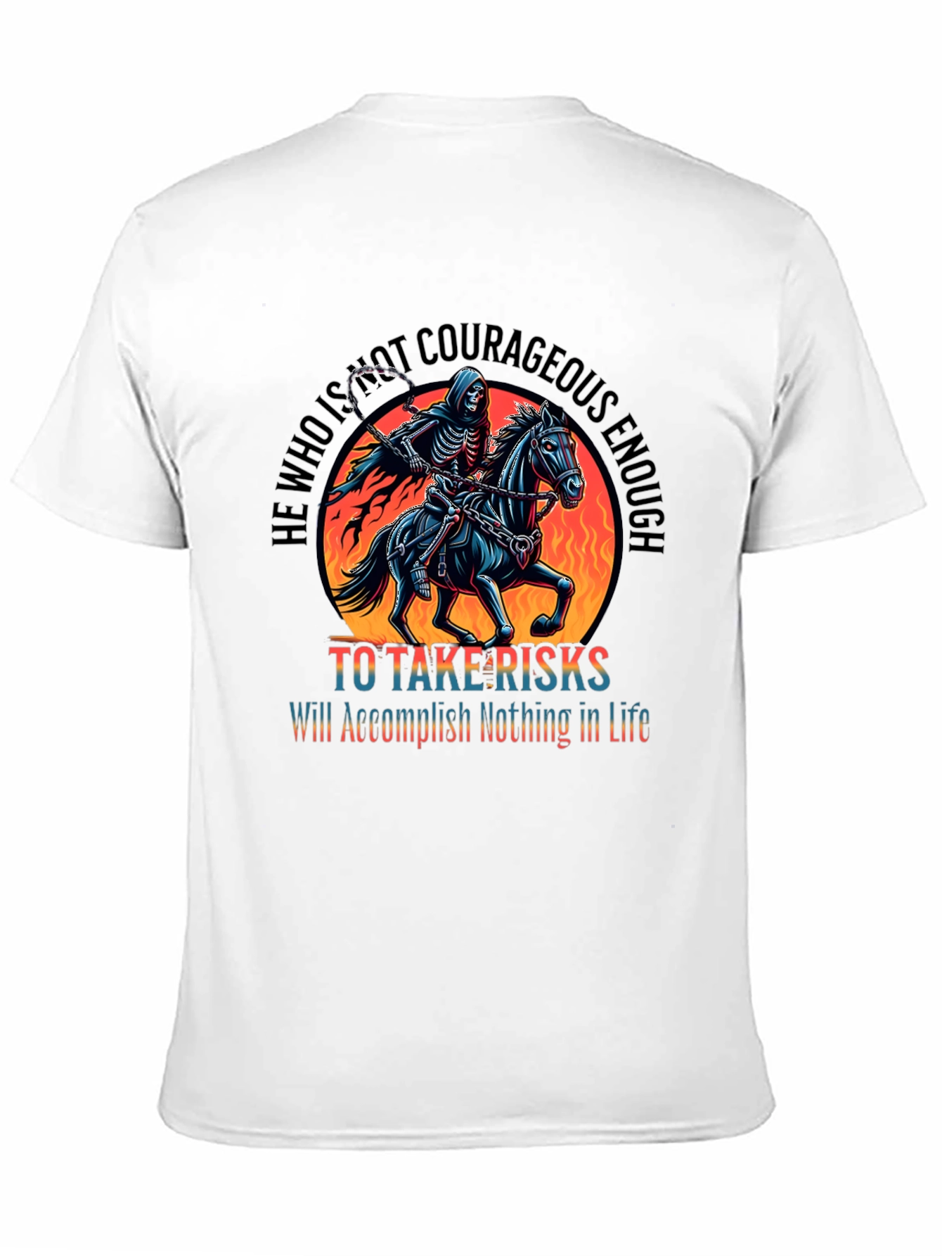 Courageous Grim Reaper Graphic Tee - Black