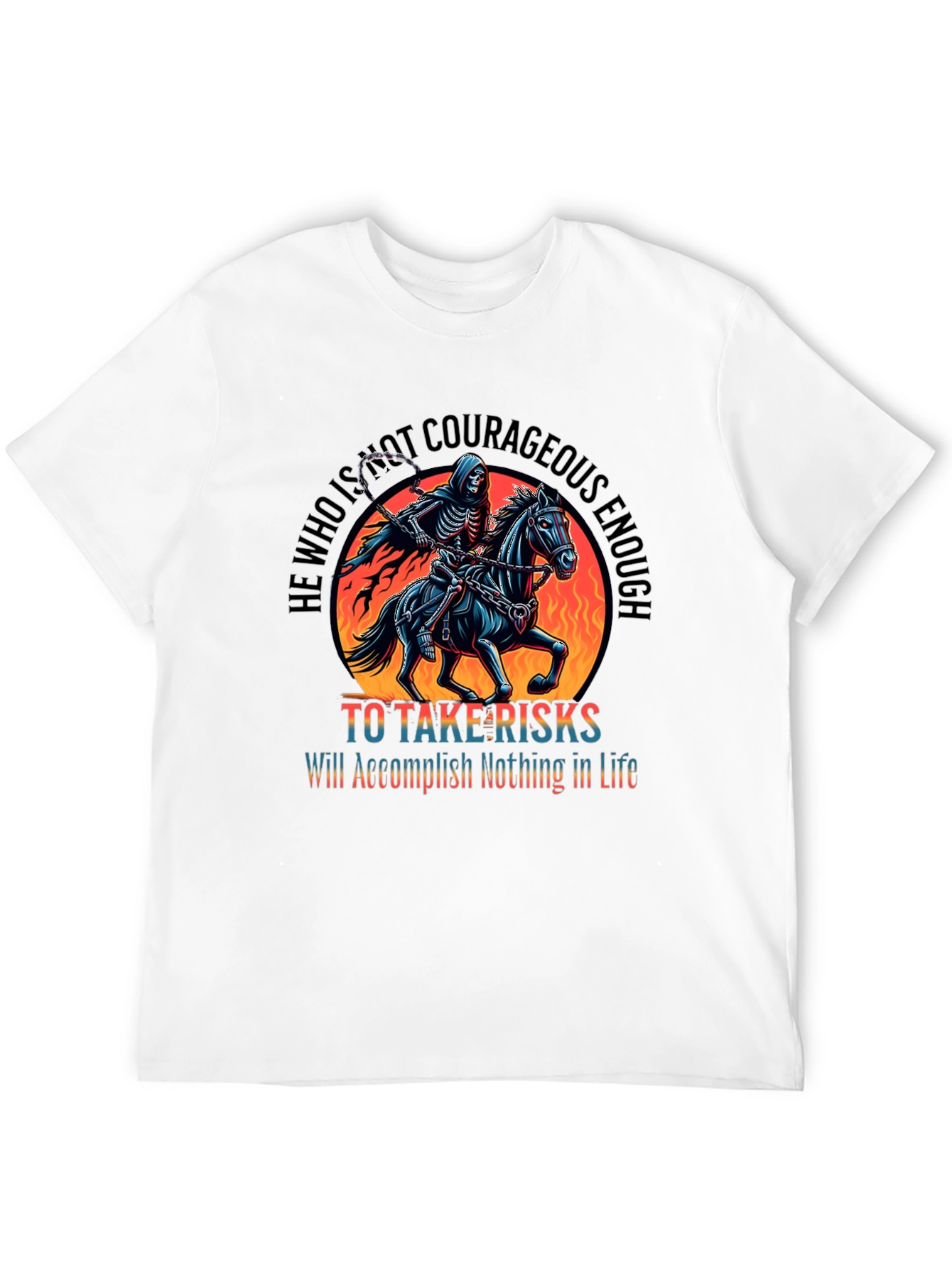 Courageous Grim Reaper Graphic Tee - Black