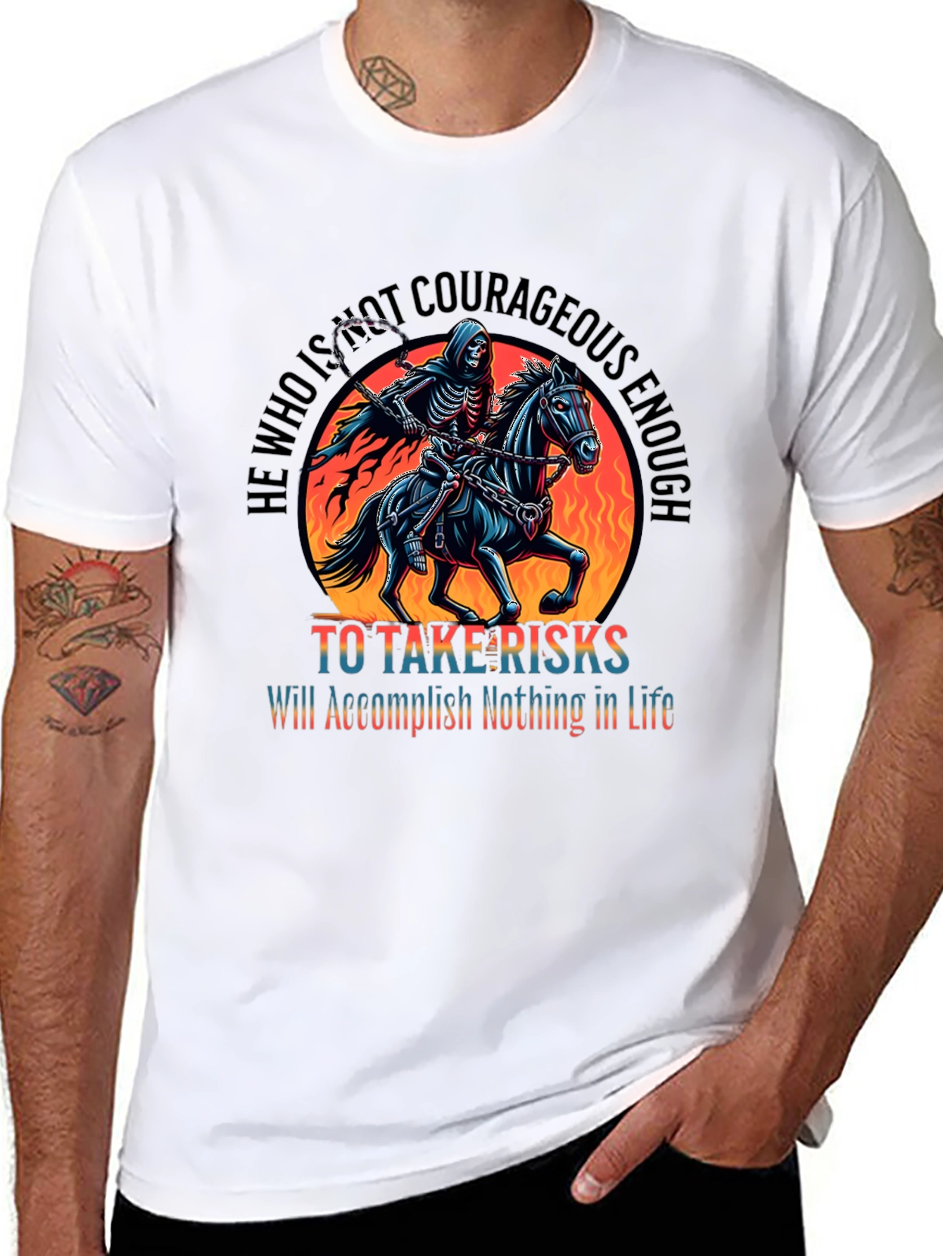 Courageous Grim Reaper Graphic Tee - Black
