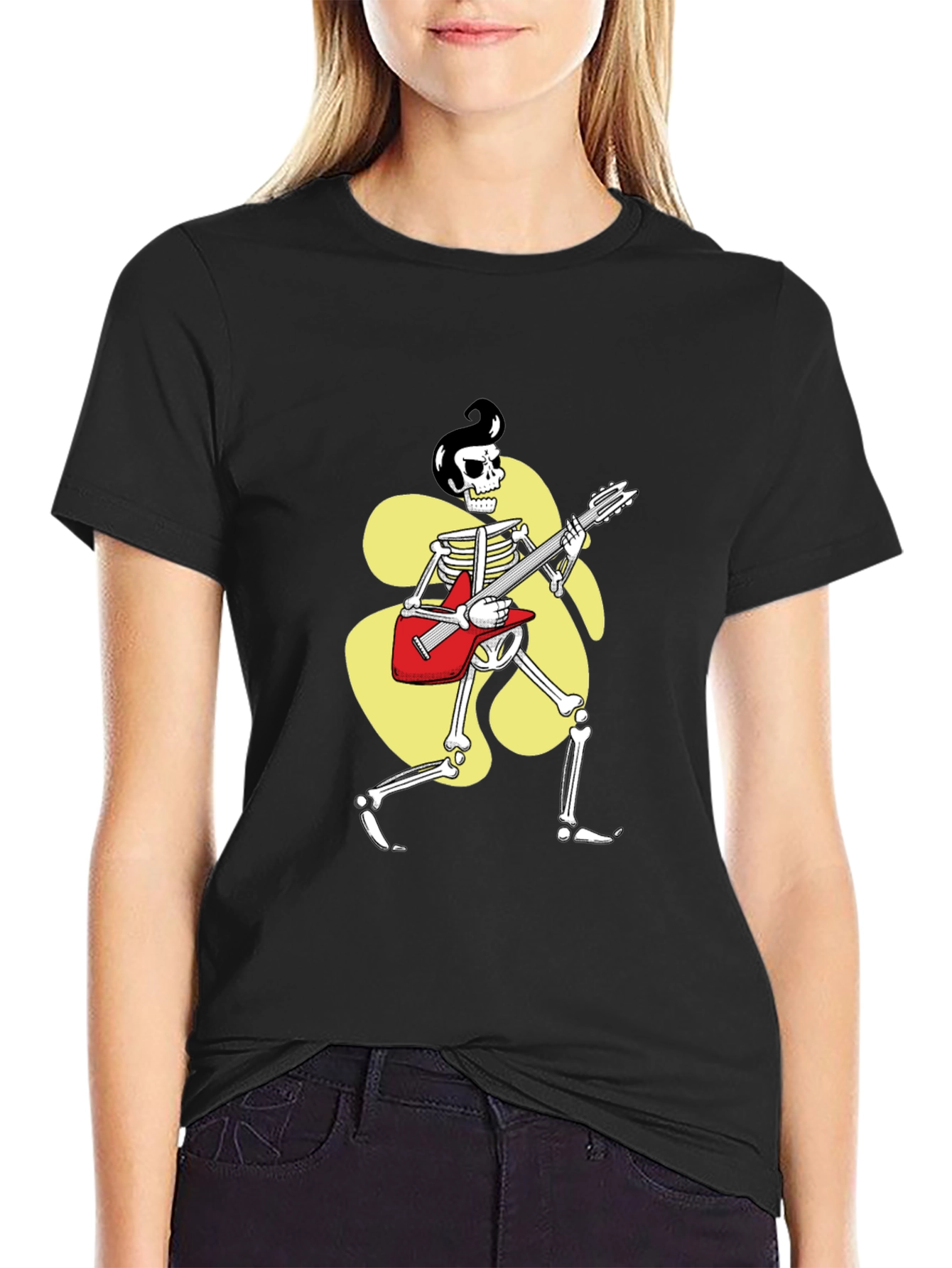 Skeleton Rocker Black T-Shirt
