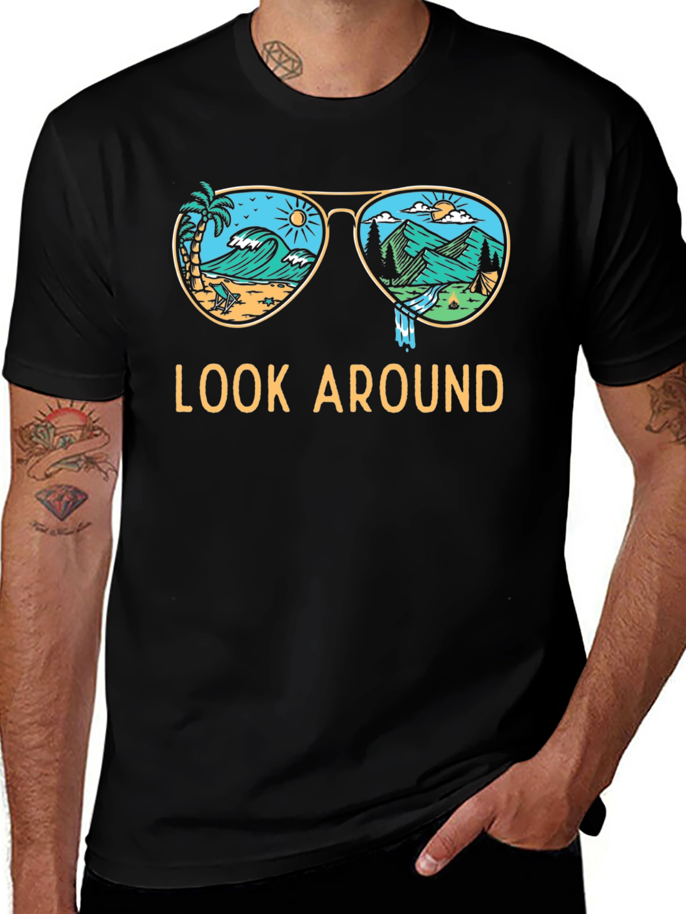 Look Around Nature Sunglasses Graphic Tee