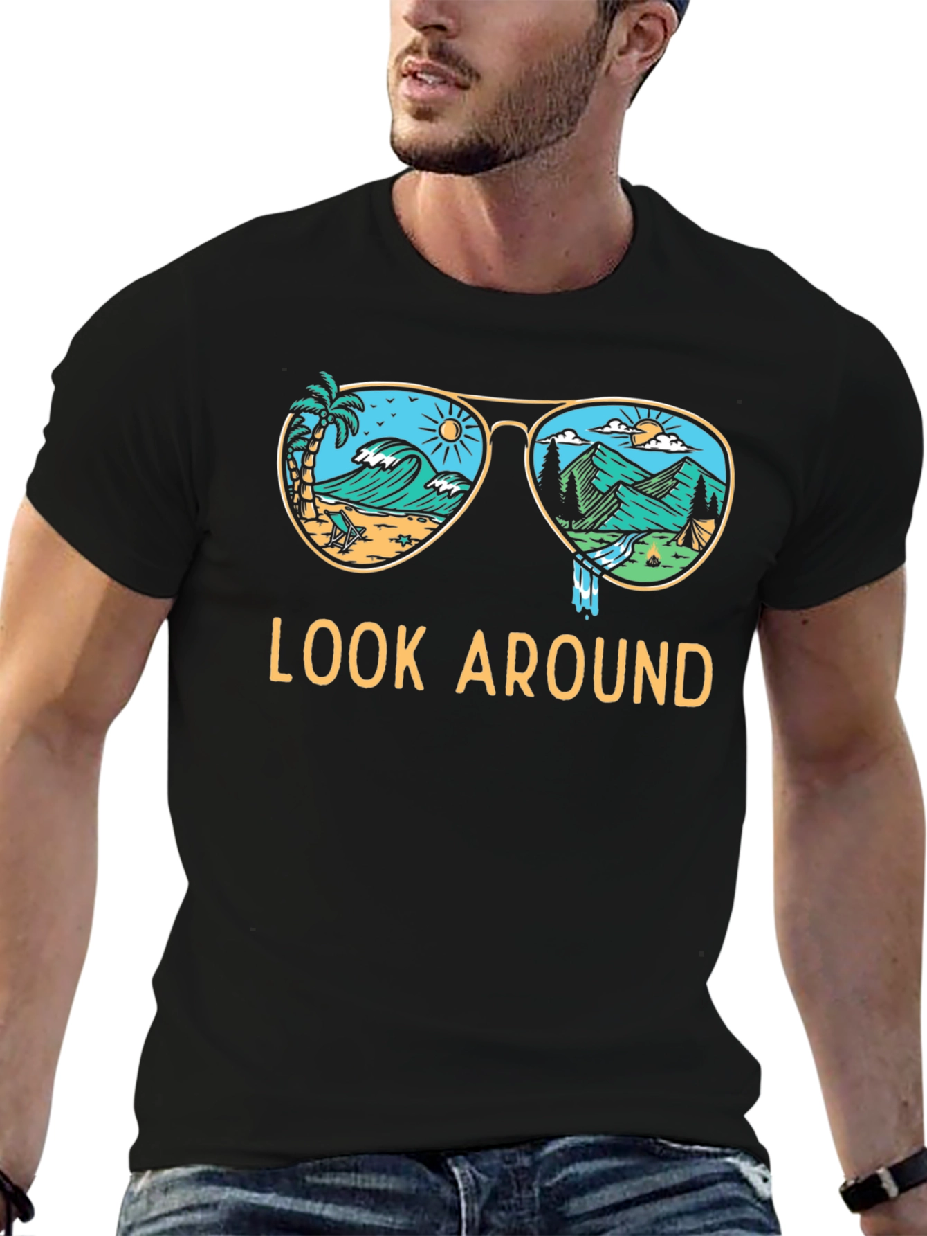 Look Around Nature Sunglasses Graphic Tee