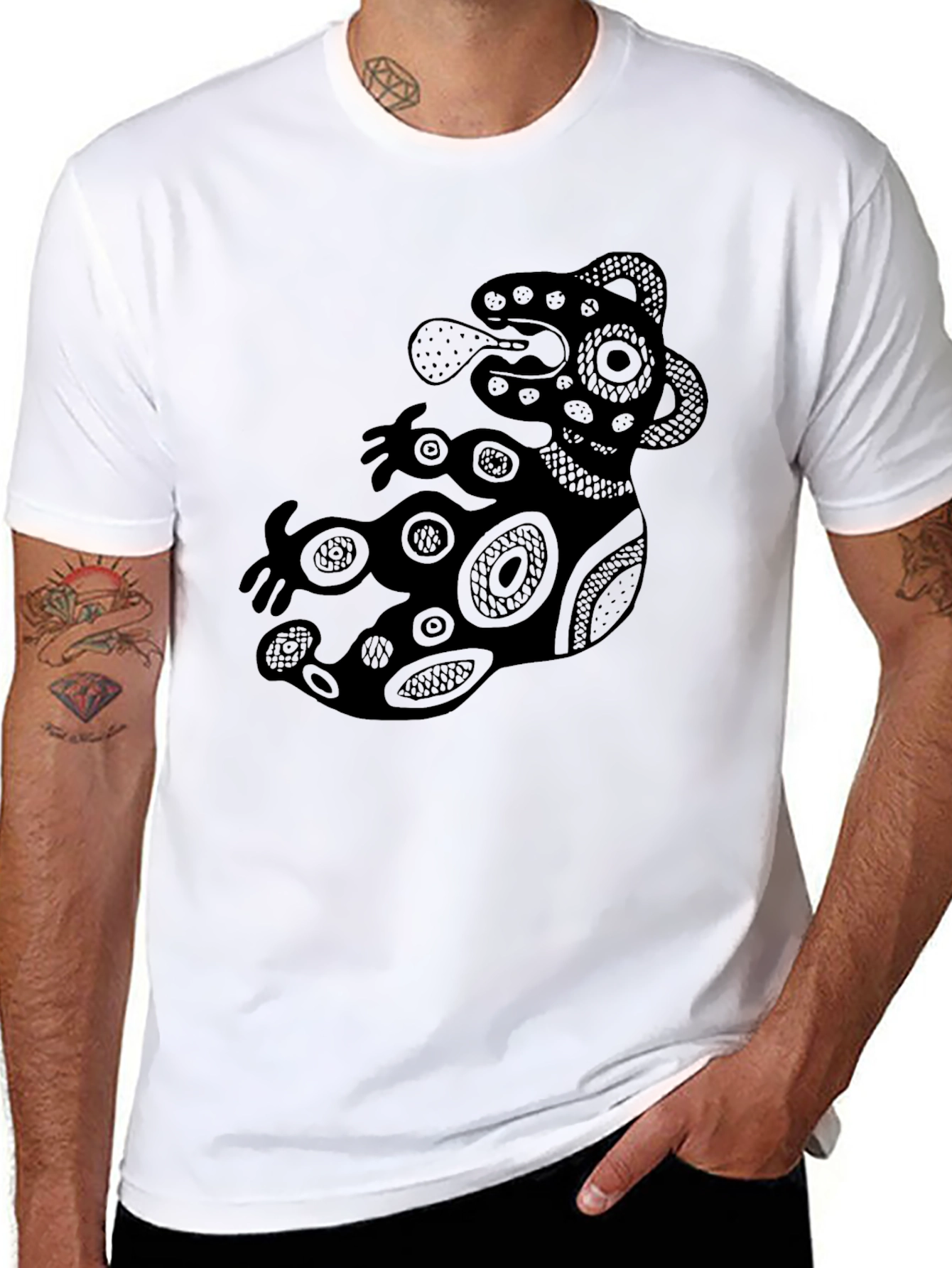 Aztec Art Black T-Shirt for Men