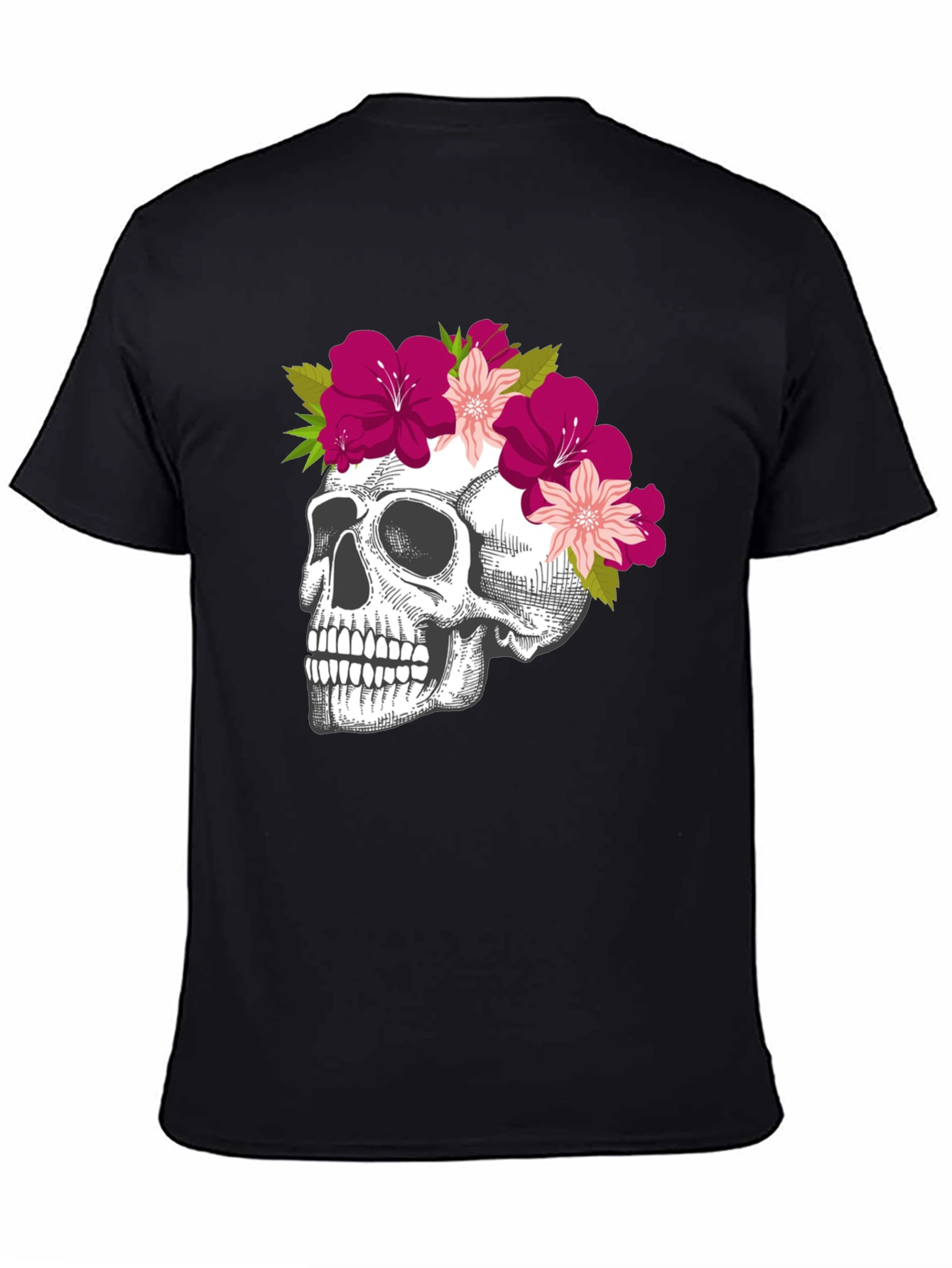 Floral Skull Graphic Tee - Unique & Stylish