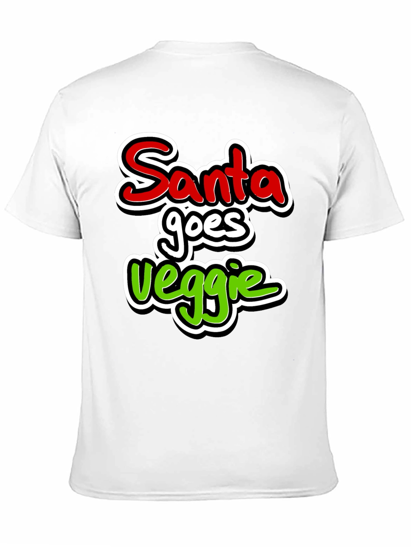 Santa Goes Veggie Graphic T-Shirt