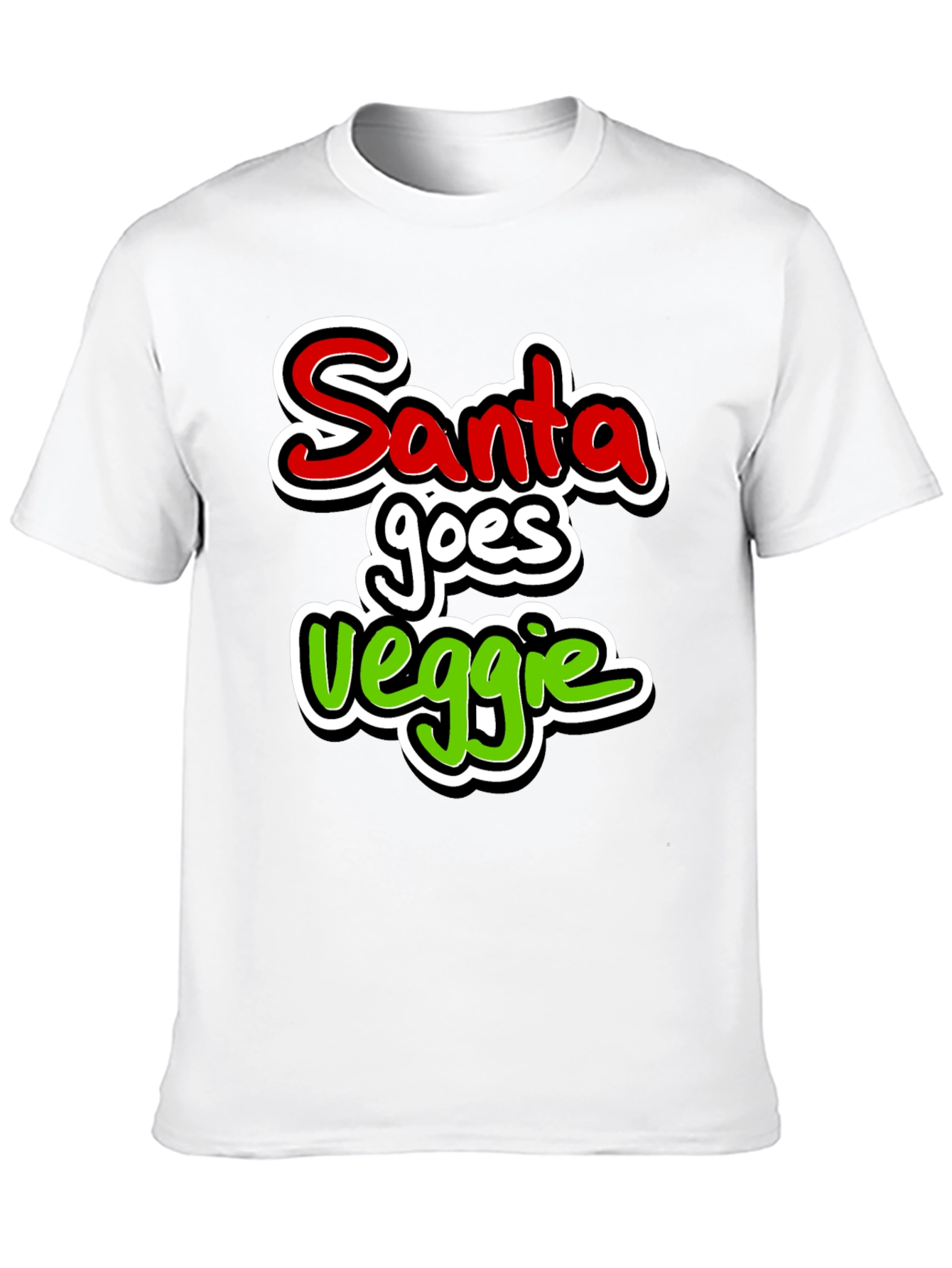 Santa Goes Veggie Graphic T-Shirt