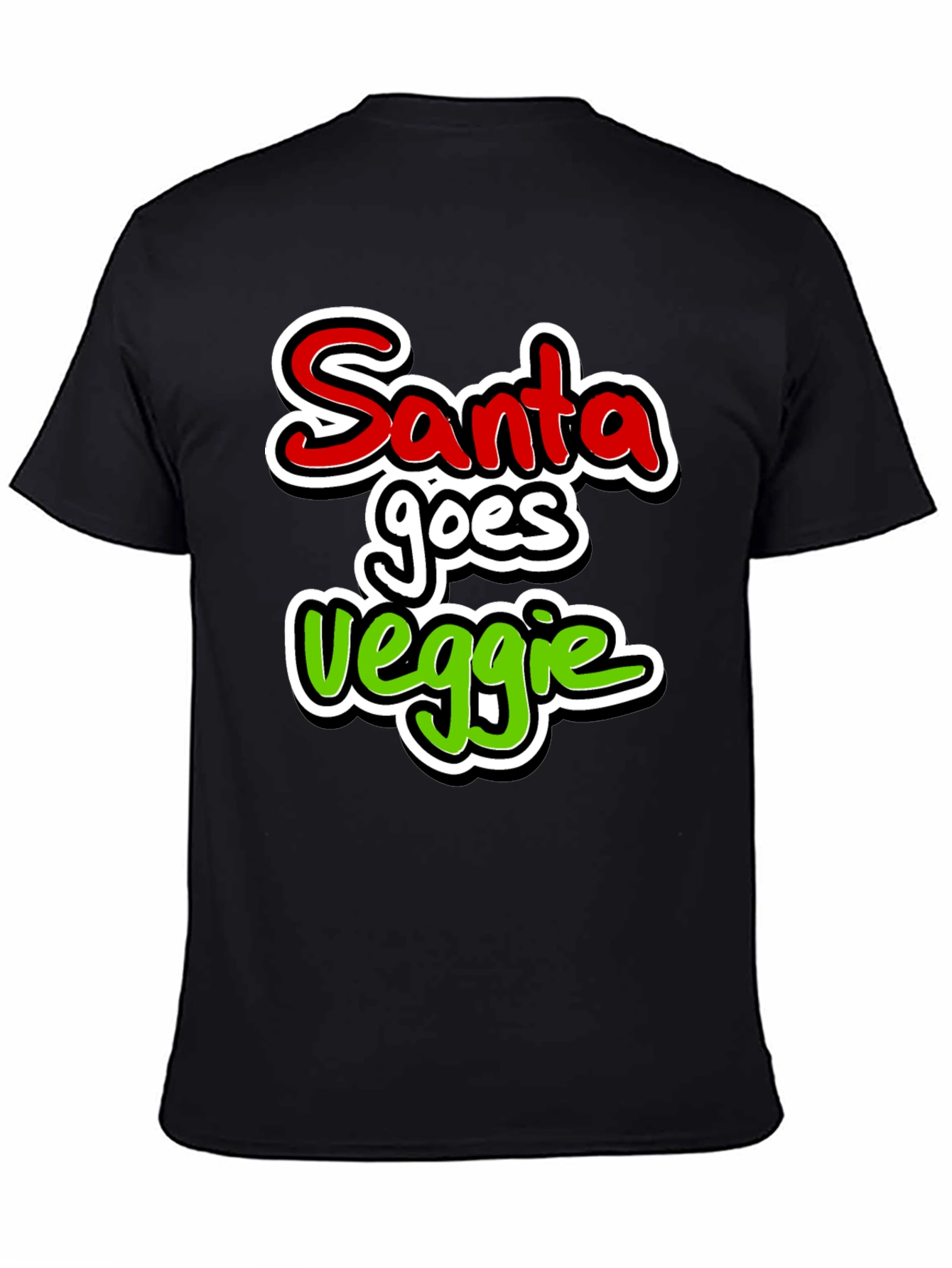 Santa Goes Veggie Graphic T-Shirt