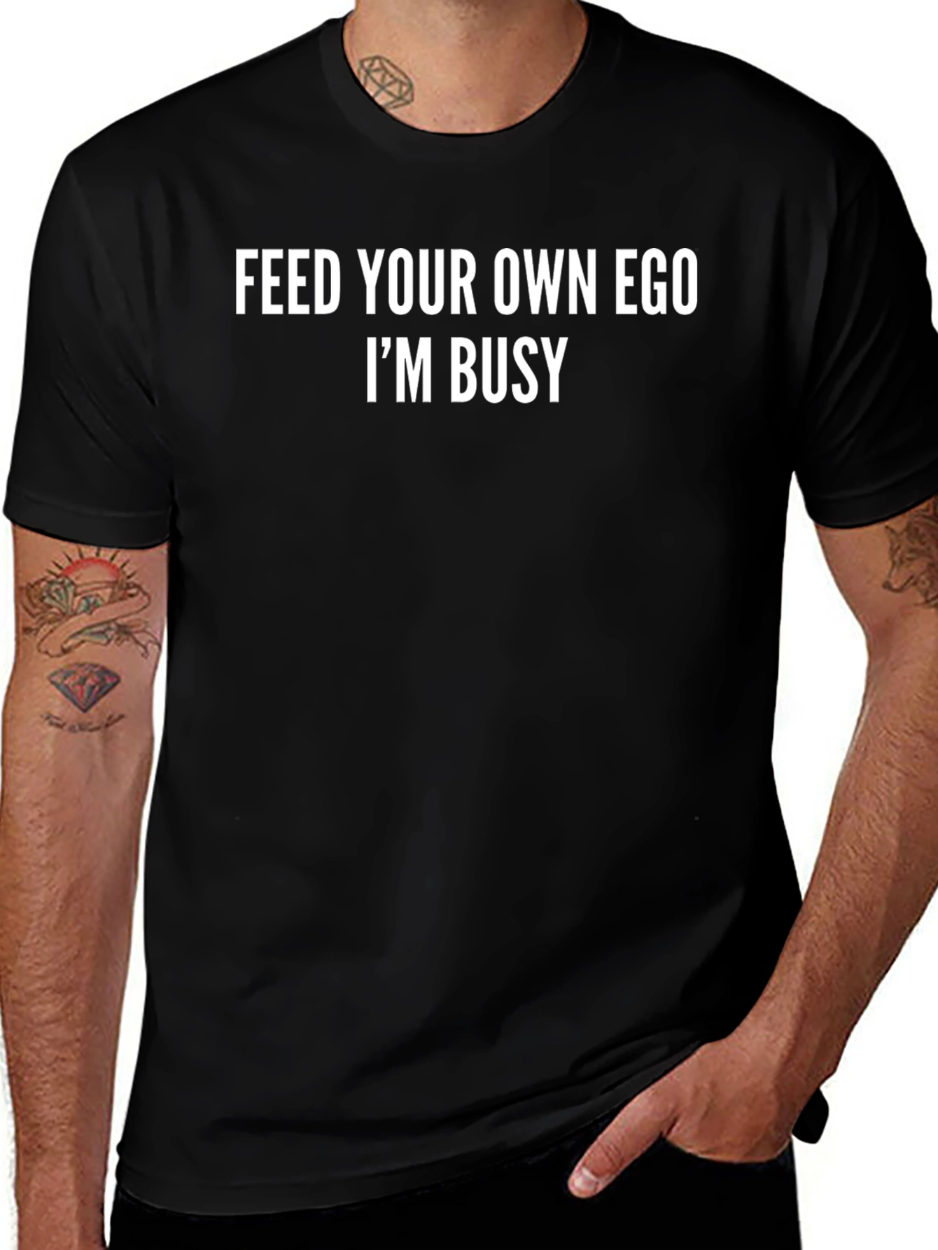 Feed Your Own Ego T-Shirt - Black Cotton