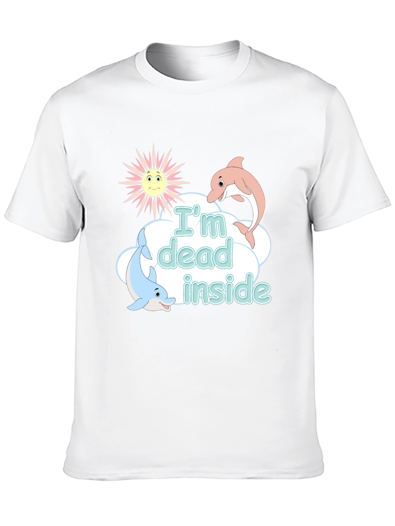 Im Dead Inside Funny Dolphin Graphic T-Shirt