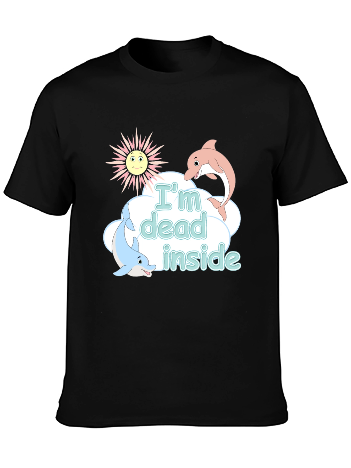 Im Dead Inside Funny Dolphin Graphic T-Shirt