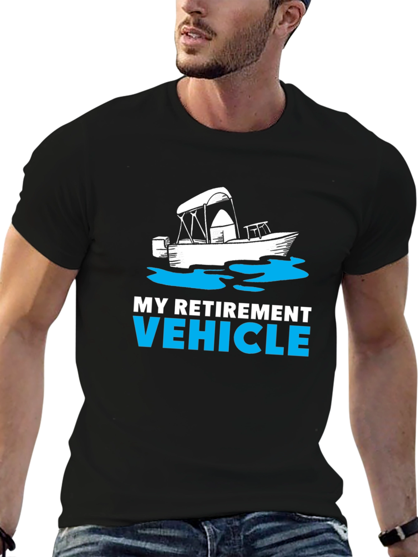 My Retirement Vehicle Boat T-Shirt - Black