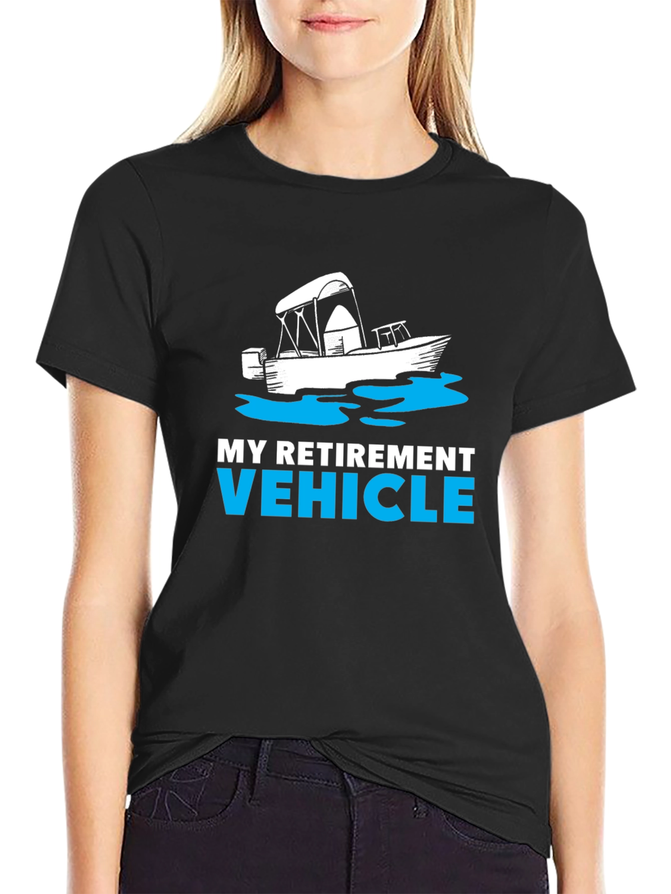 My Retirement Vehicle Boat T-Shirt - Black