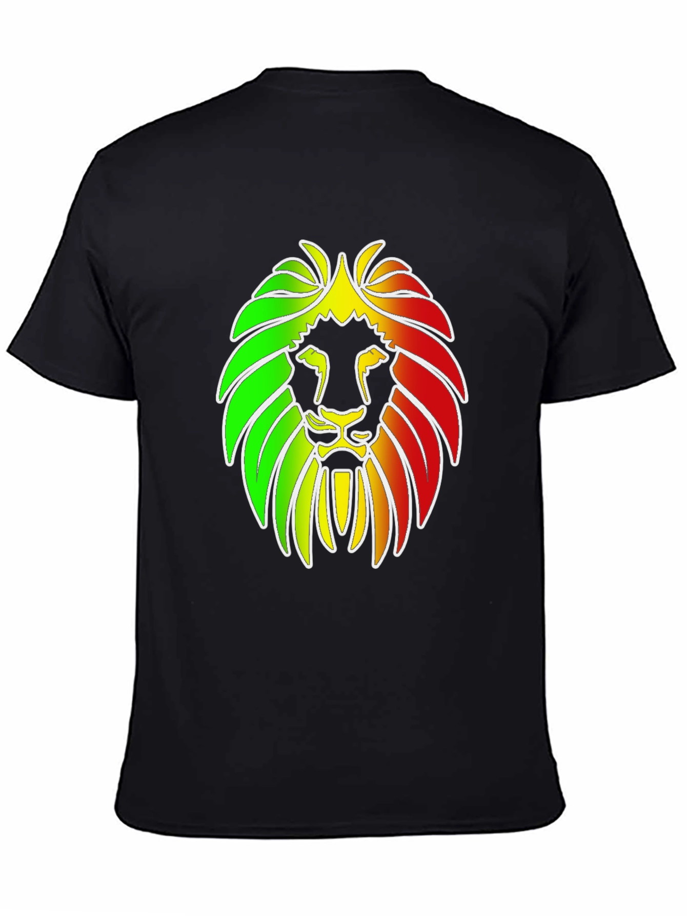 Rasta Lion Graphic Black T-Shirt - Reggae Style