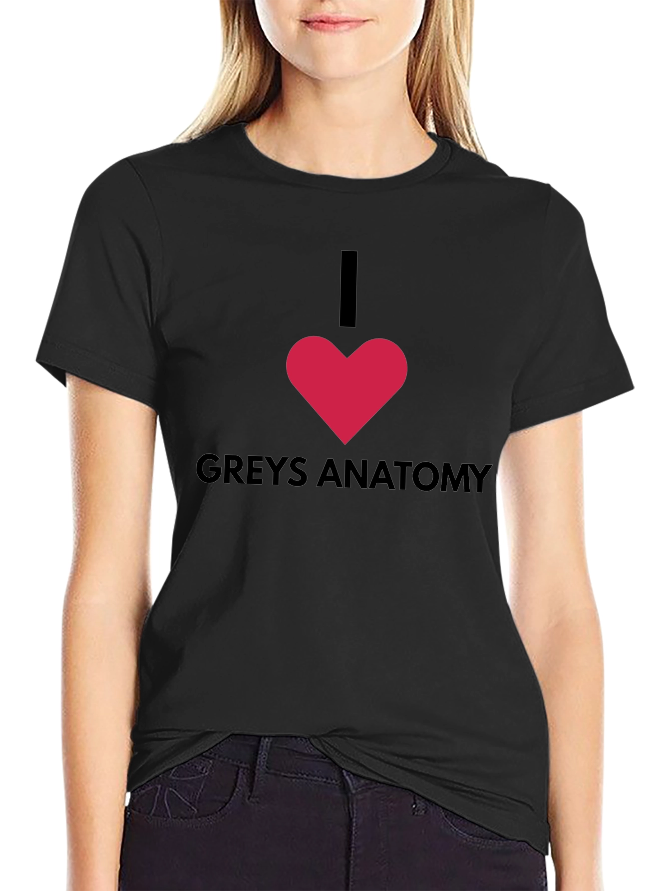 I Heart Greys Anatomy Black T-Shirt