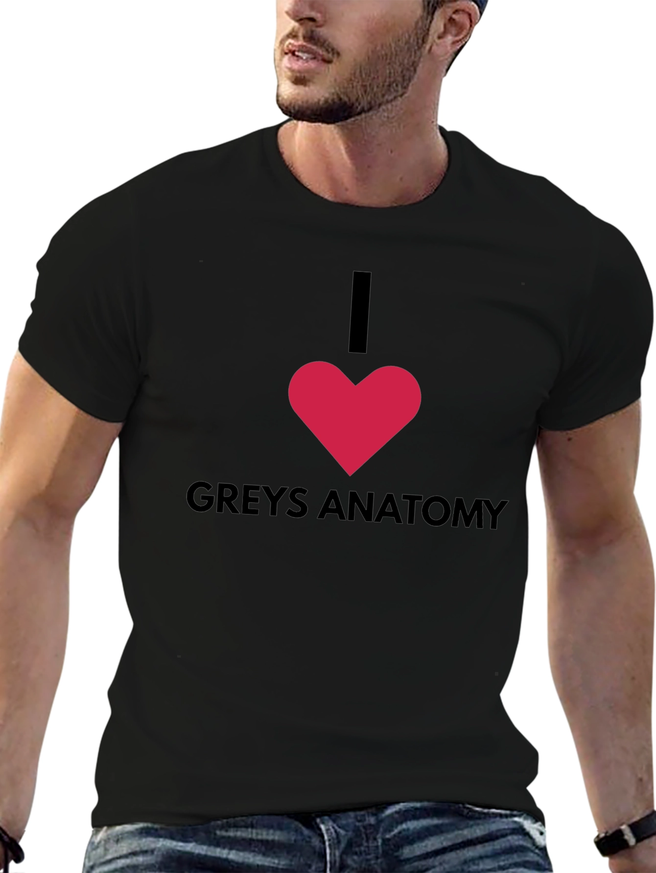 I Heart Greys Anatomy Black T-Shirt