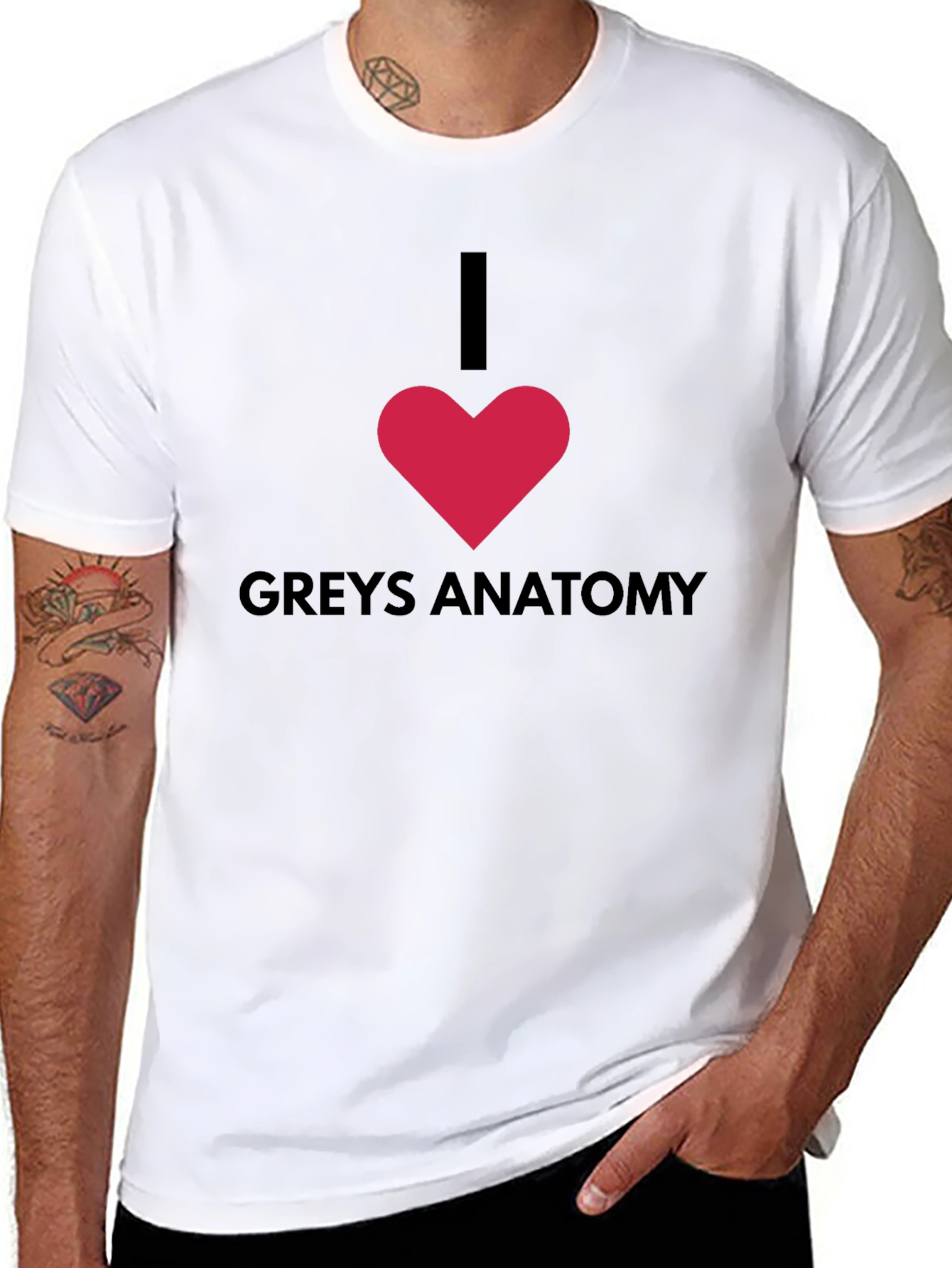 I Heart Greys Anatomy Black T-Shirt
