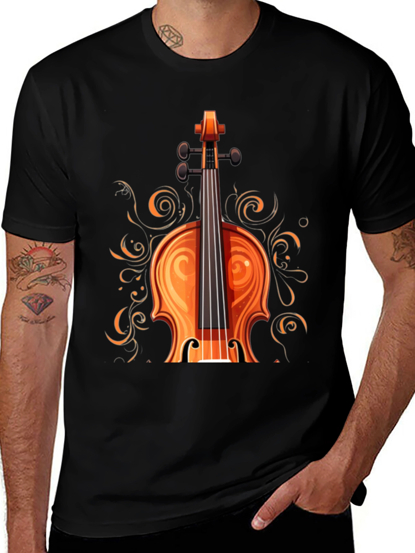Violin Graphic Tee - Musical Style