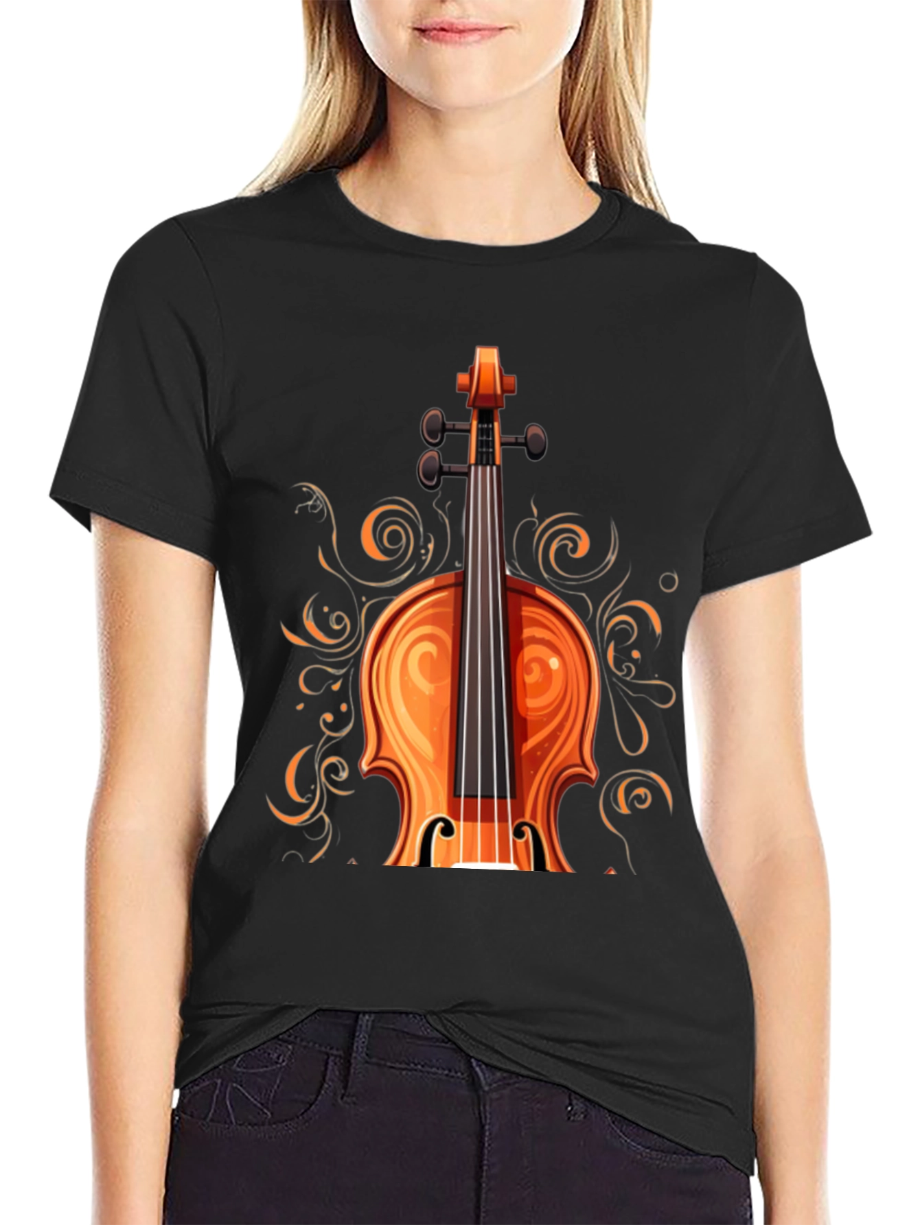 Violin Graphic Tee - Musical Style