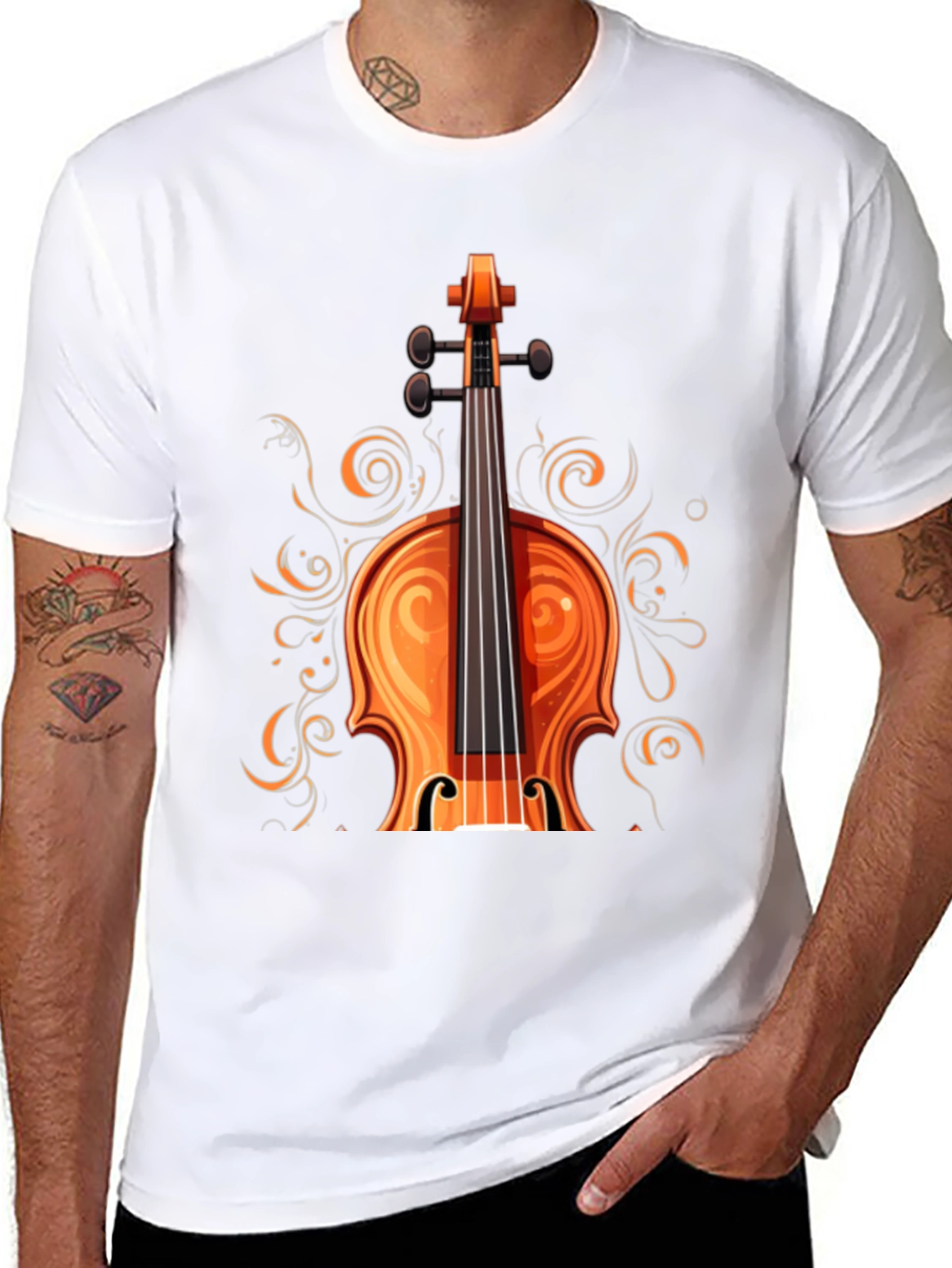 Violin Graphic Tee - Musical Style