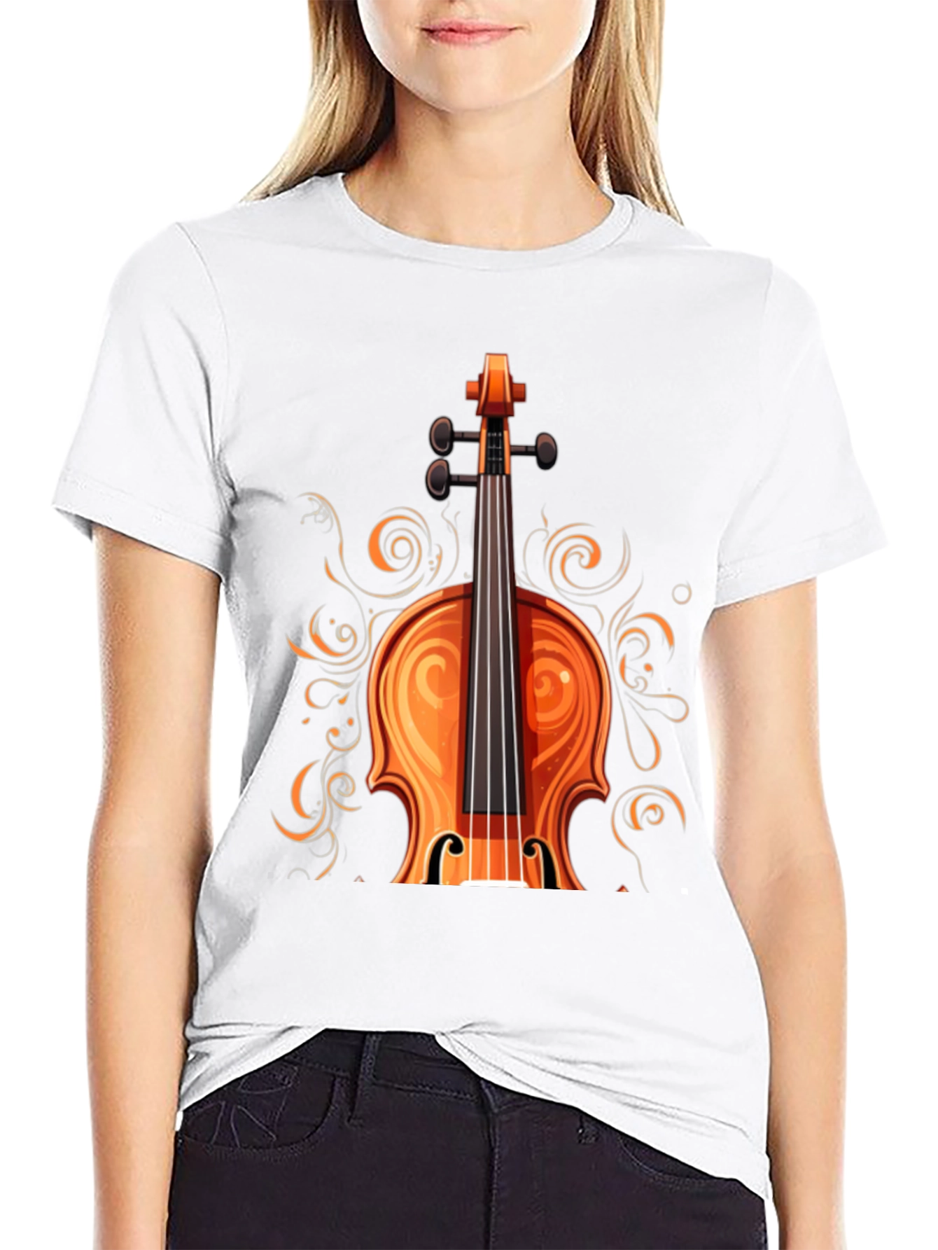 Violin Graphic Tee - Musical Style