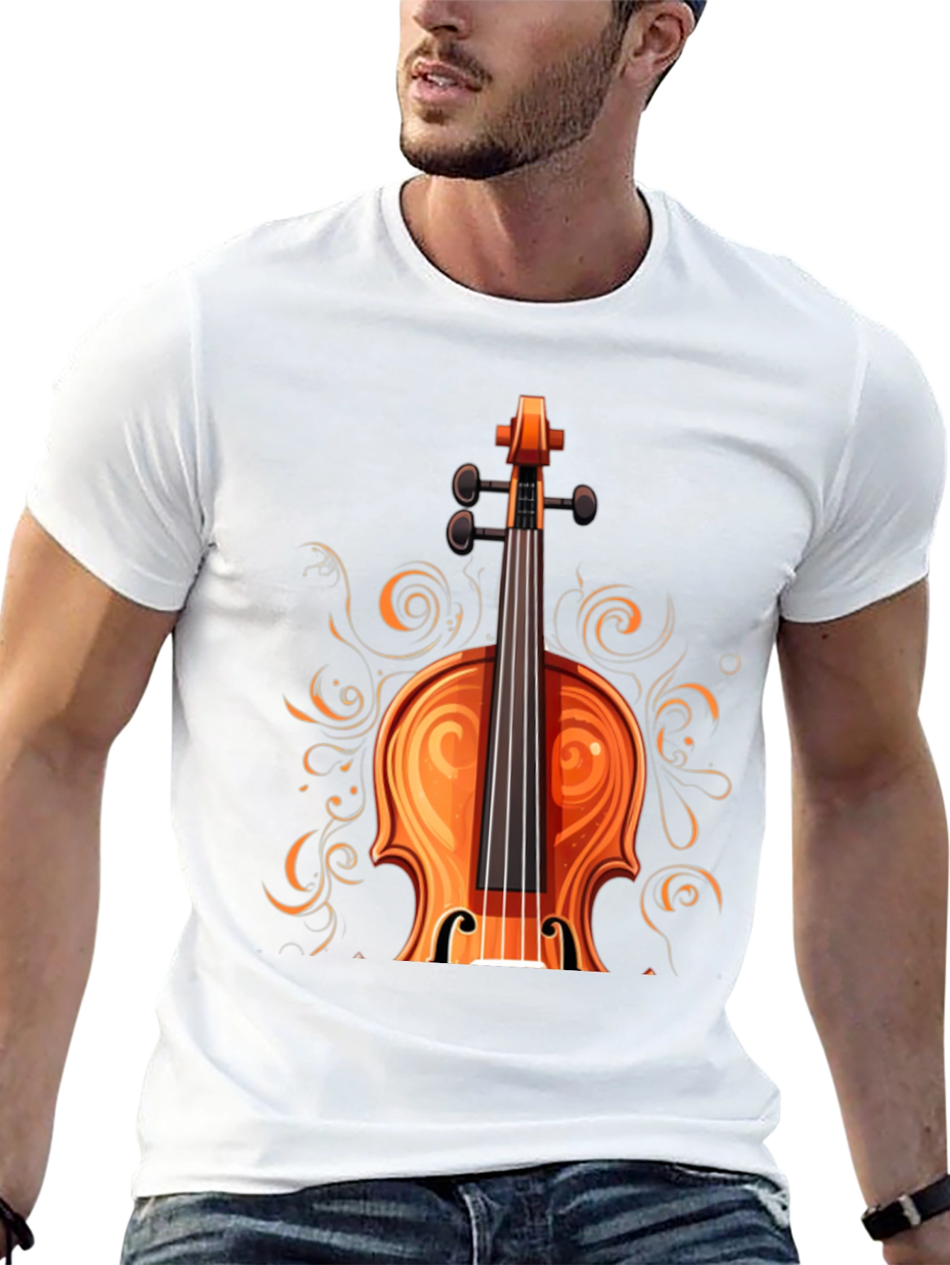 Violin Graphic Tee - Musical Style