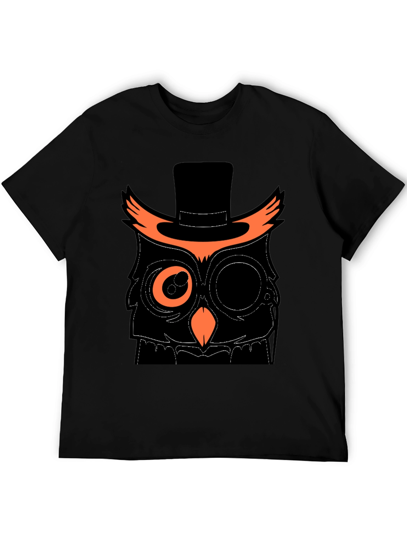 Steampunk Owl T-Shirt: Black Tee with Cool Graphic Design