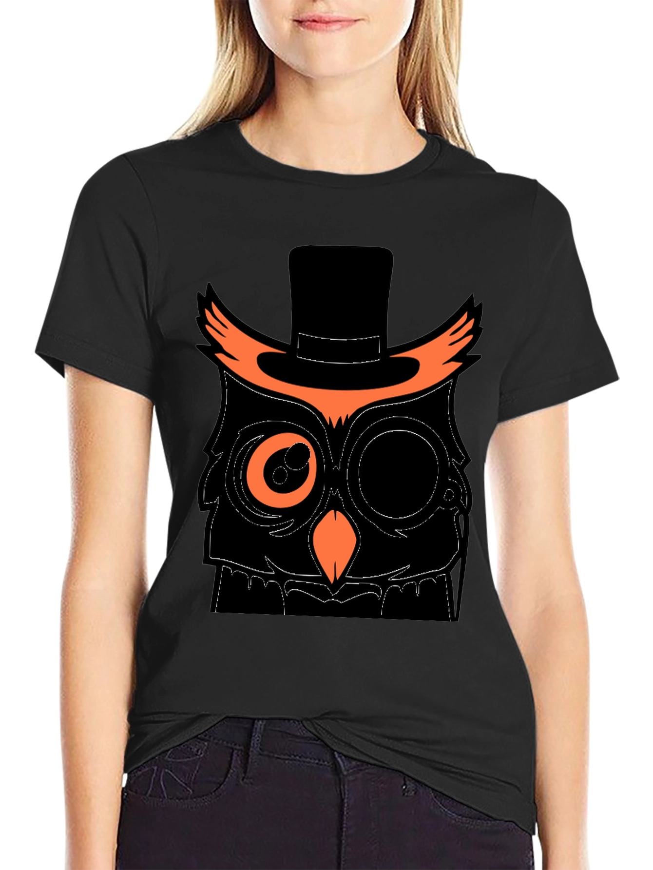 Steampunk Owl T-Shirt: Black Tee with Cool Graphic Design