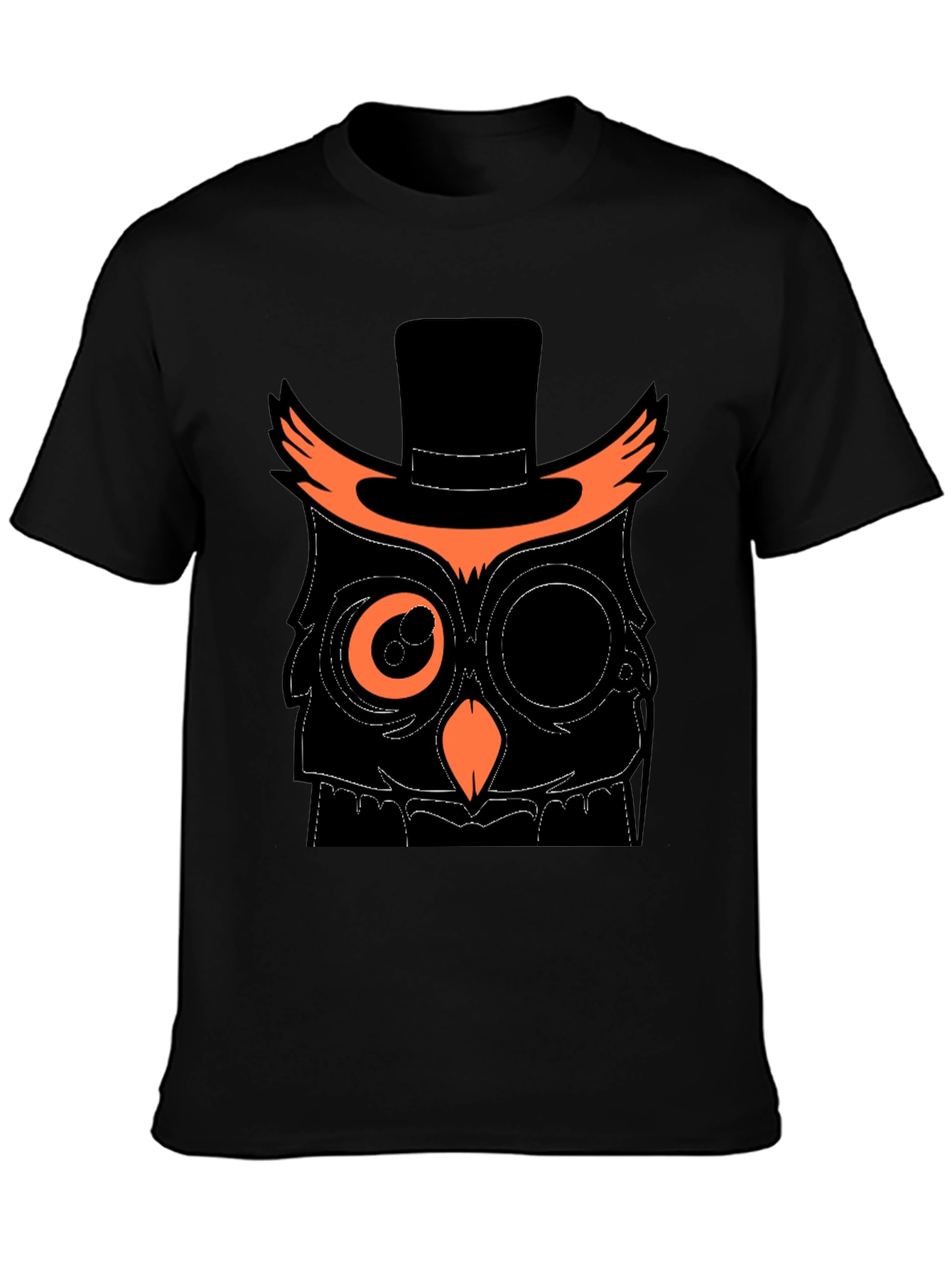 Steampunk Owl T-Shirt: Black Tee with Cool Graphic Design
