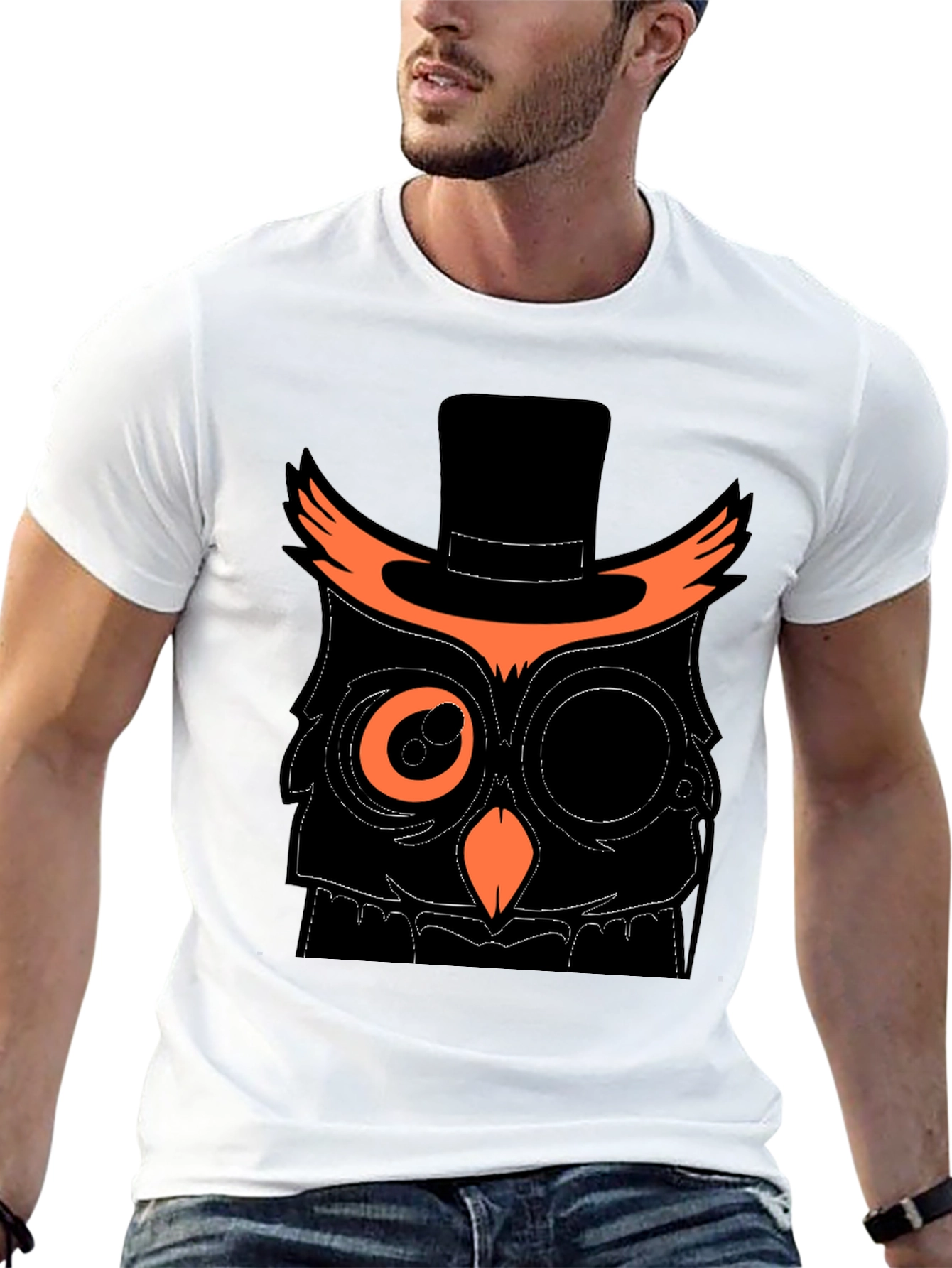 Steampunk Owl T-Shirt: Black Tee with Cool Graphic Design