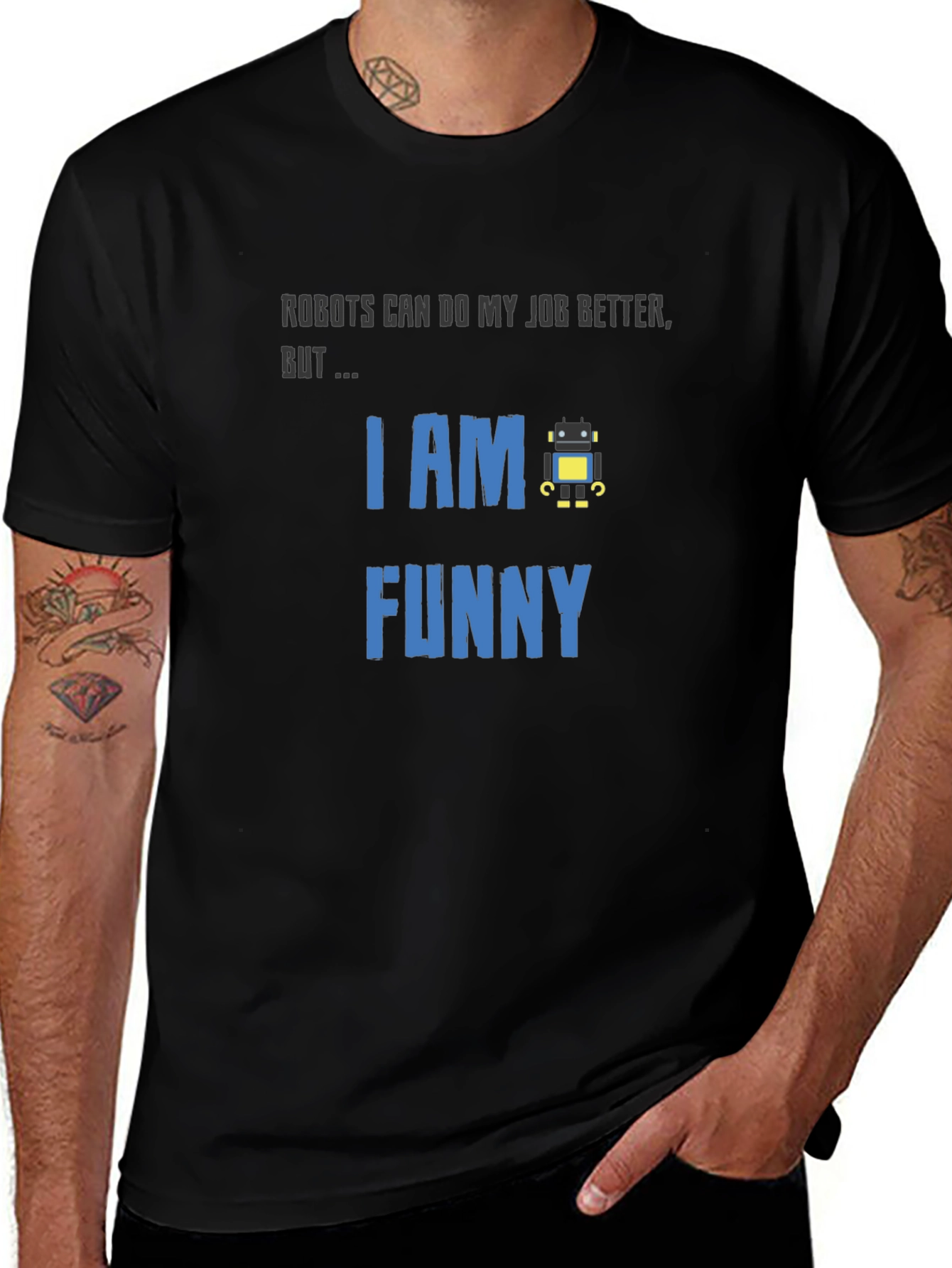 Funny Robot Graphic T-Shirt
