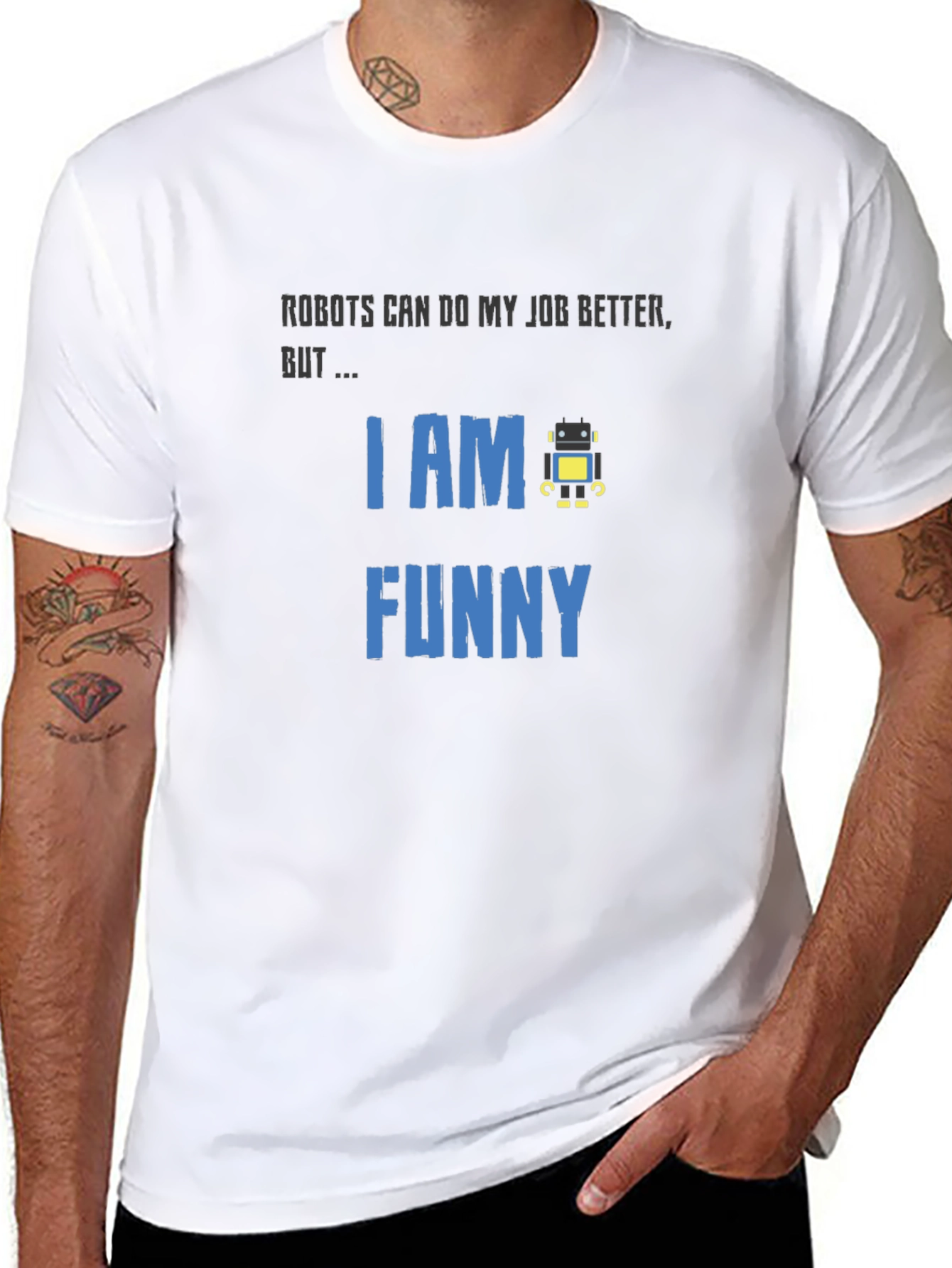 Funny Robot Graphic T-Shirt