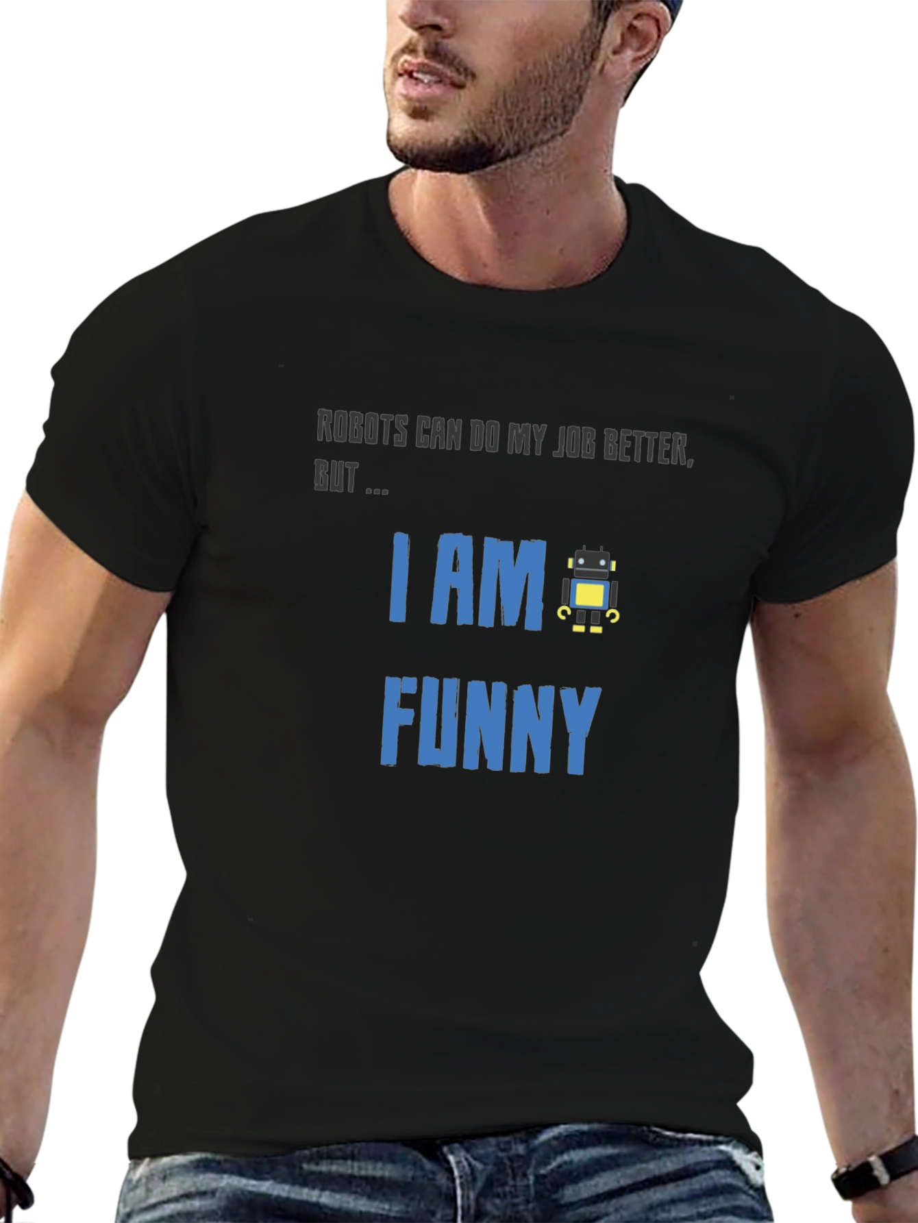 Funny Robot Graphic T-Shirt