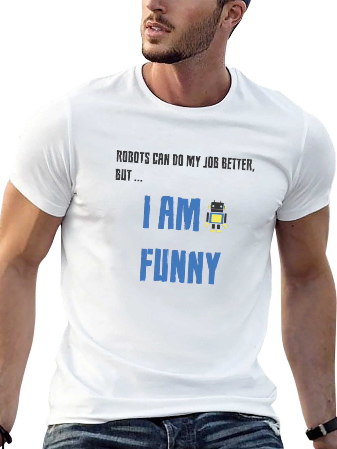 Funny Robot Graphic T-Shirt
