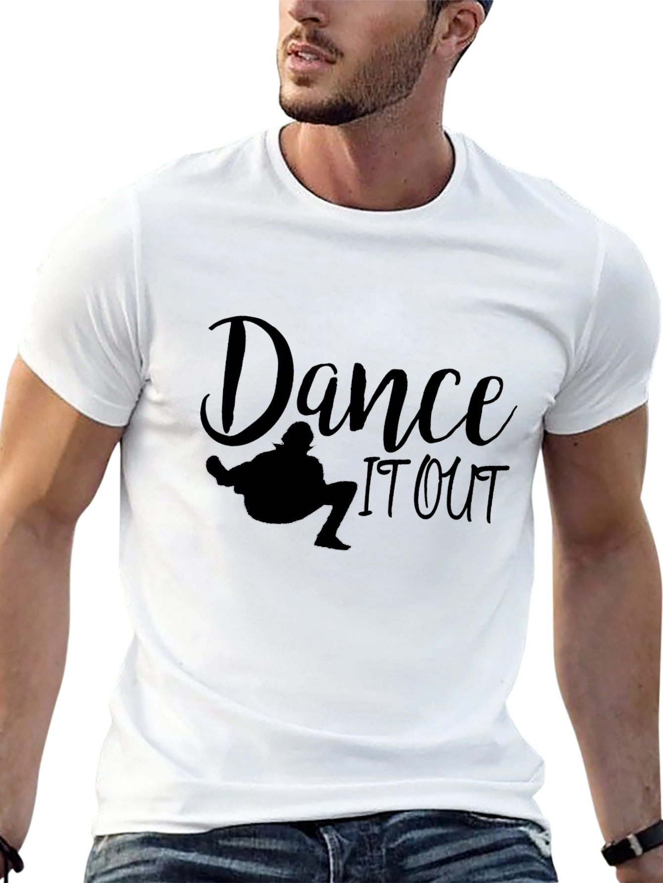 Dance It Out Black Graphic Tee Shirt