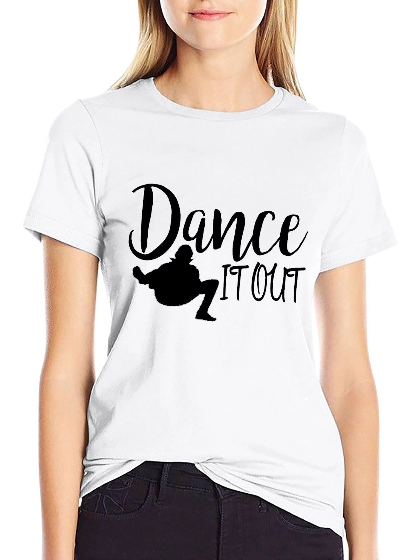 Dance It Out Black Graphic Tee Shirt