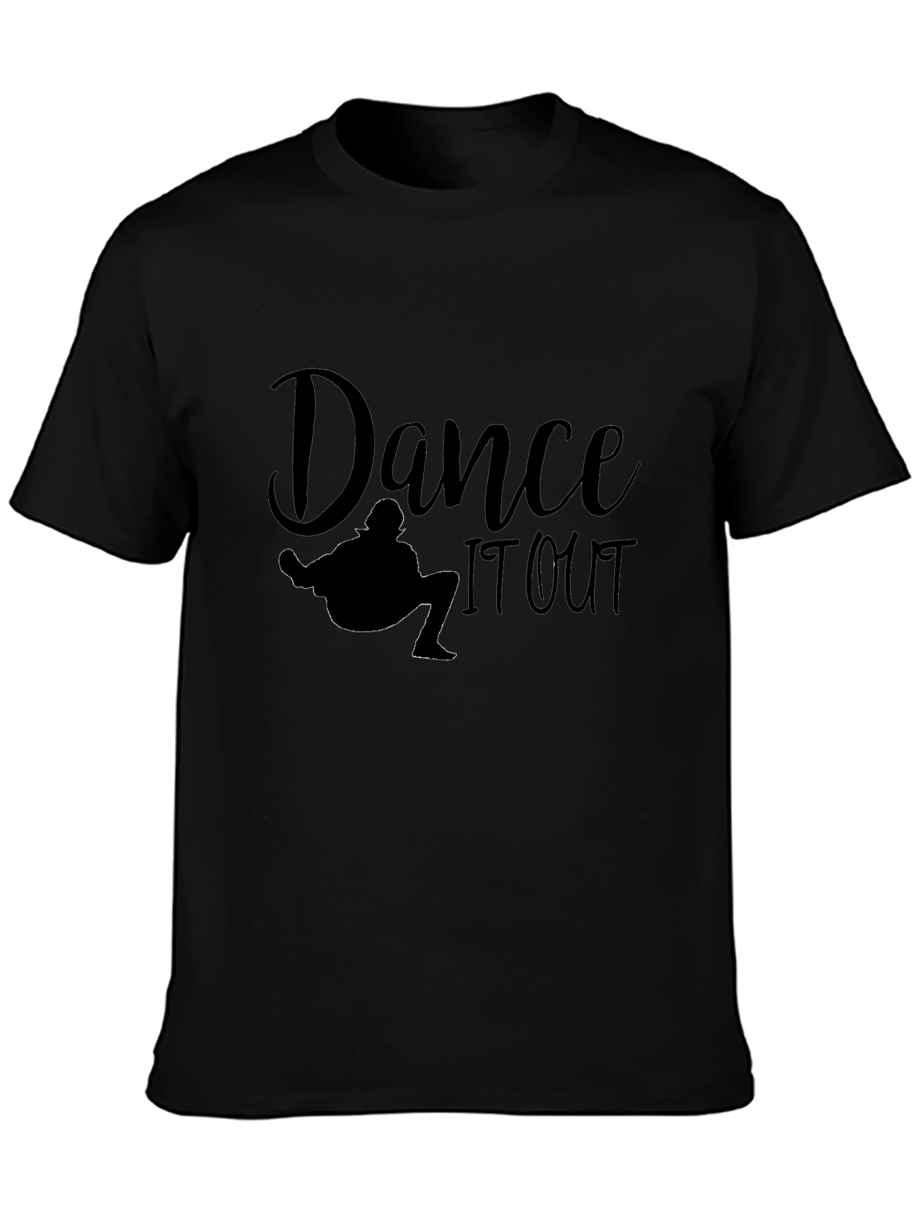 Dance It Out Black Graphic Tee Shirt
