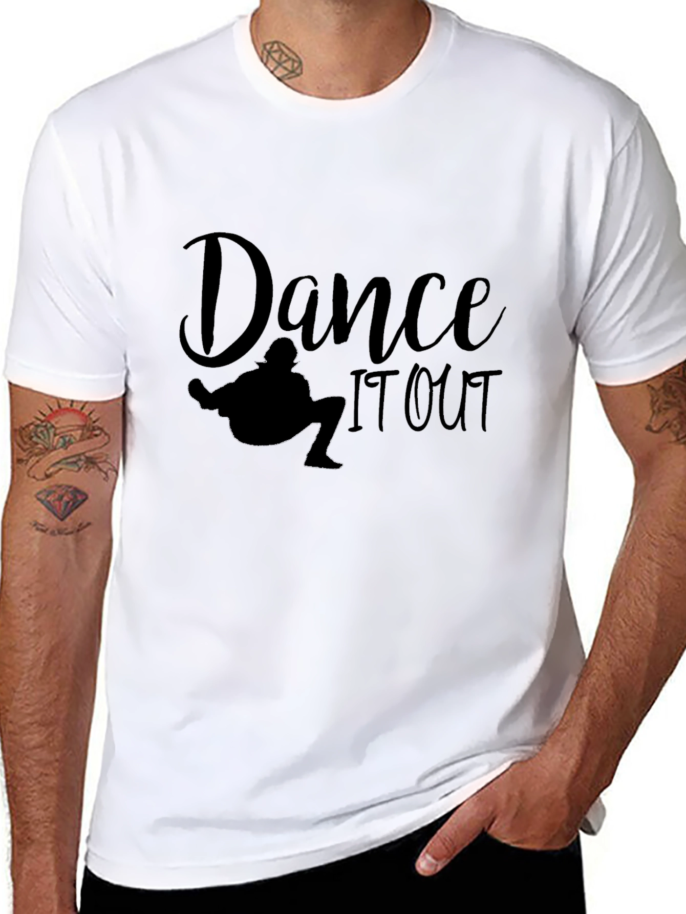 Dance It Out Black Graphic Tee Shirt