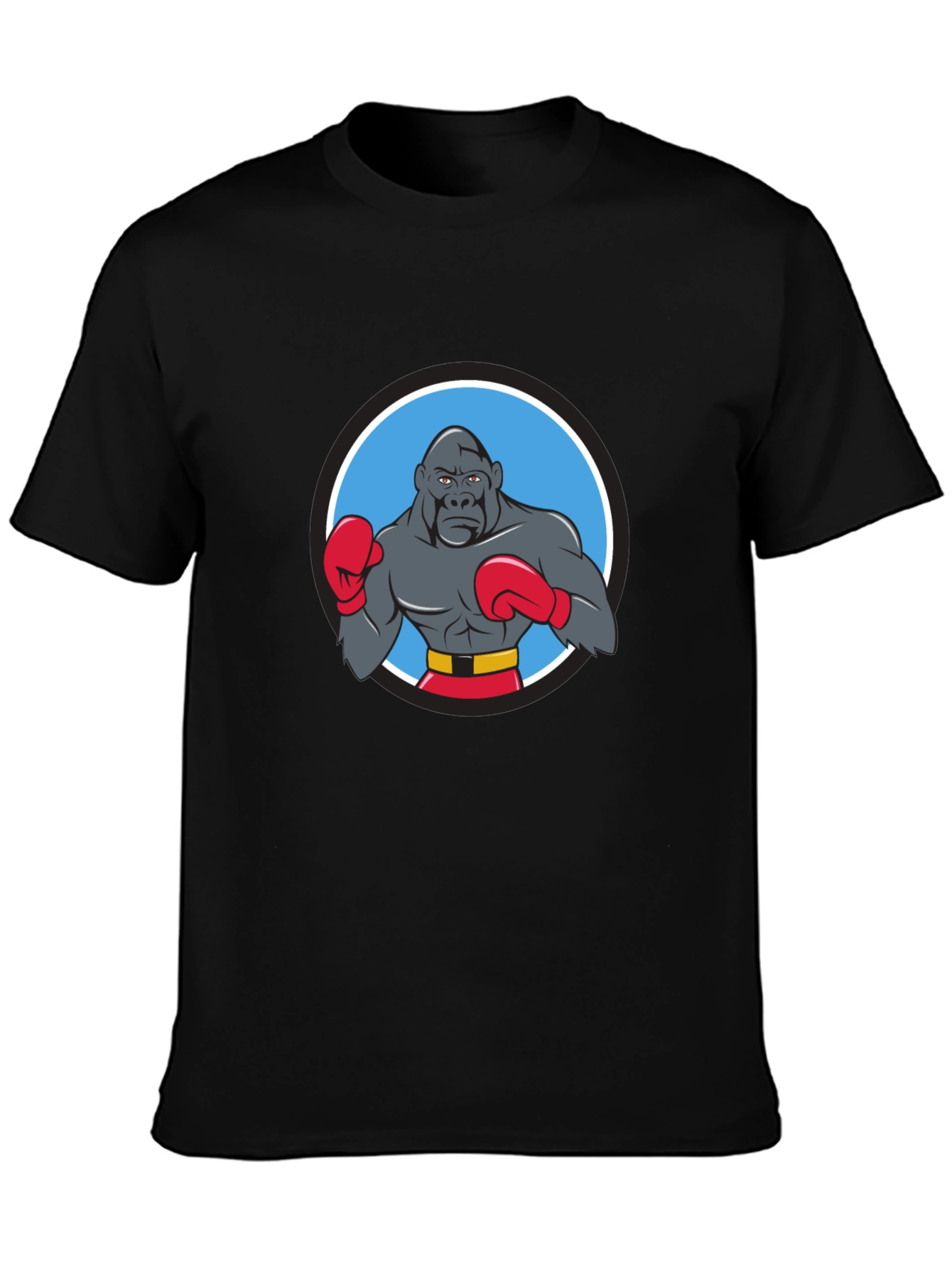 Gorilla Boxer Graphic T-Shirt - Black