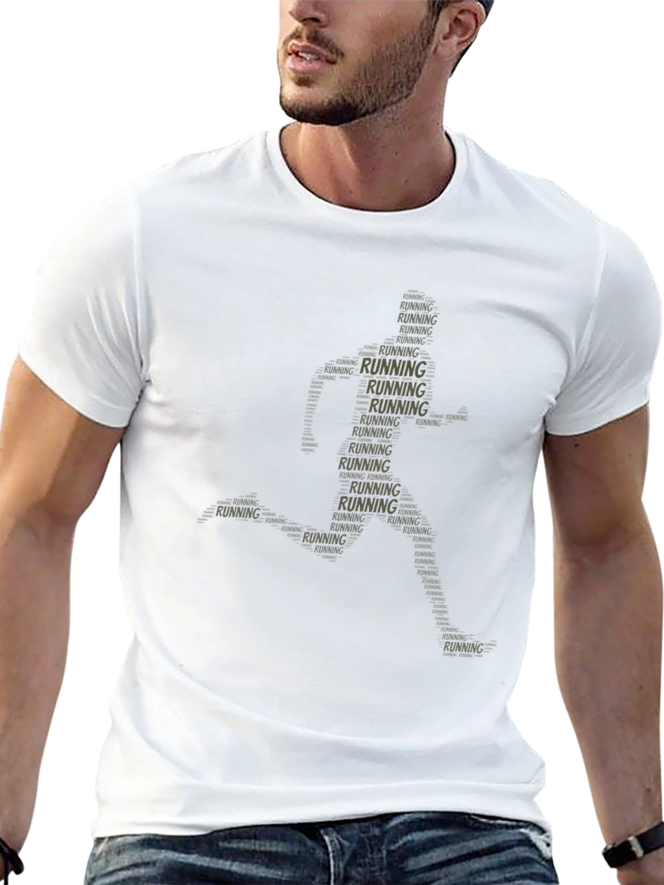 Running Word Art T-Shirt